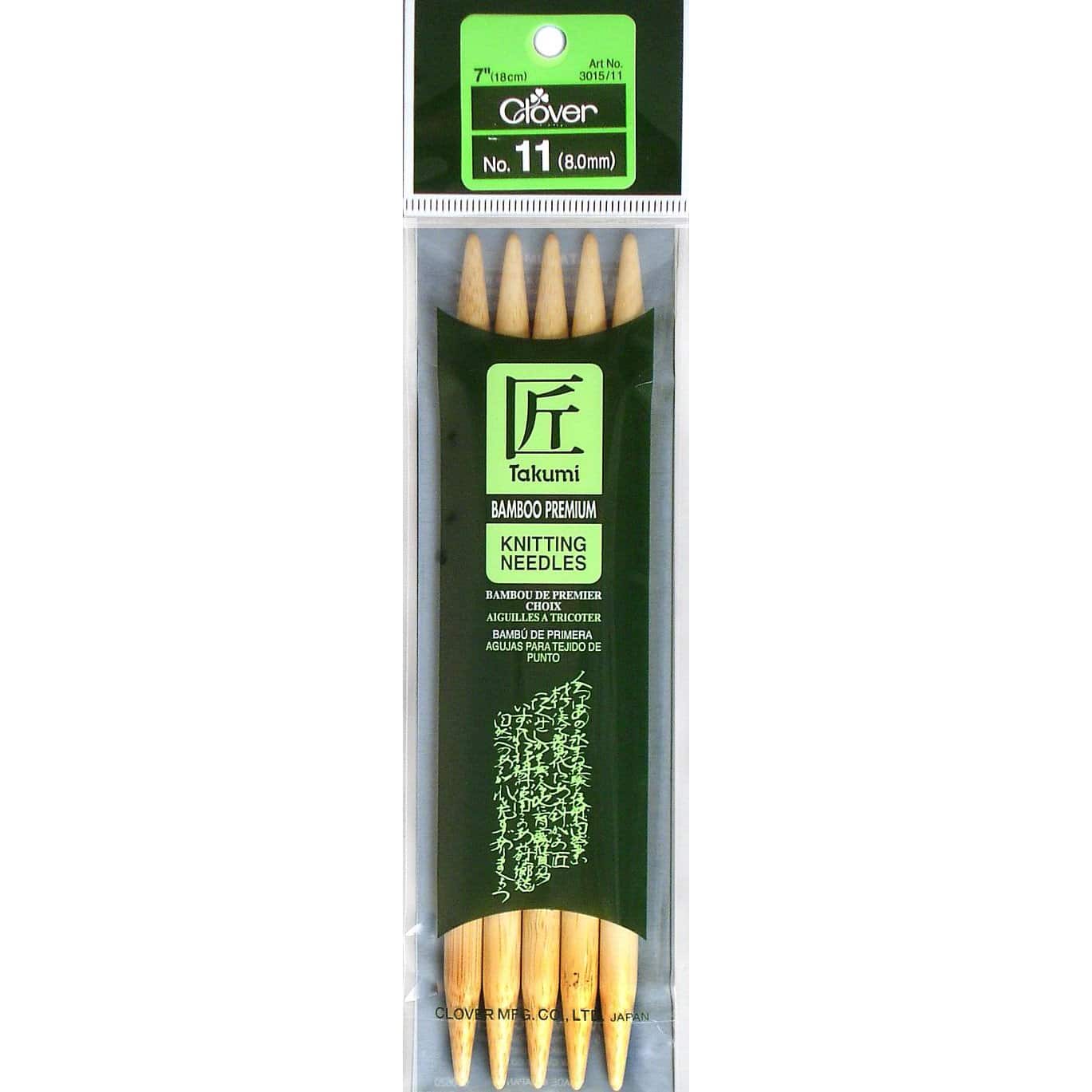 Clover Takumi® 7" Double Point Knitting Needles Michaels