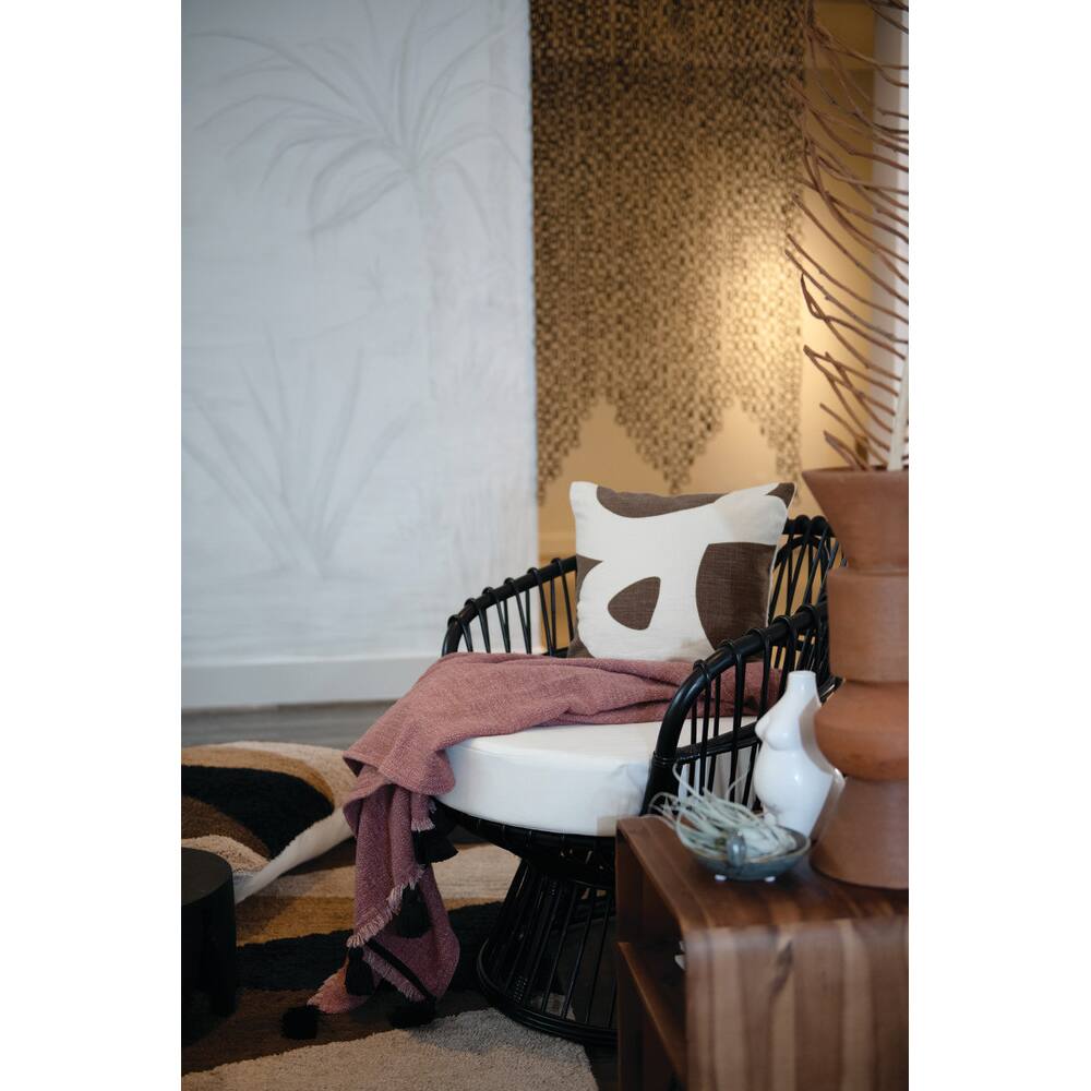 Hello Honey&#xAE; 80&#x22; Black Bamboo Link Curtain