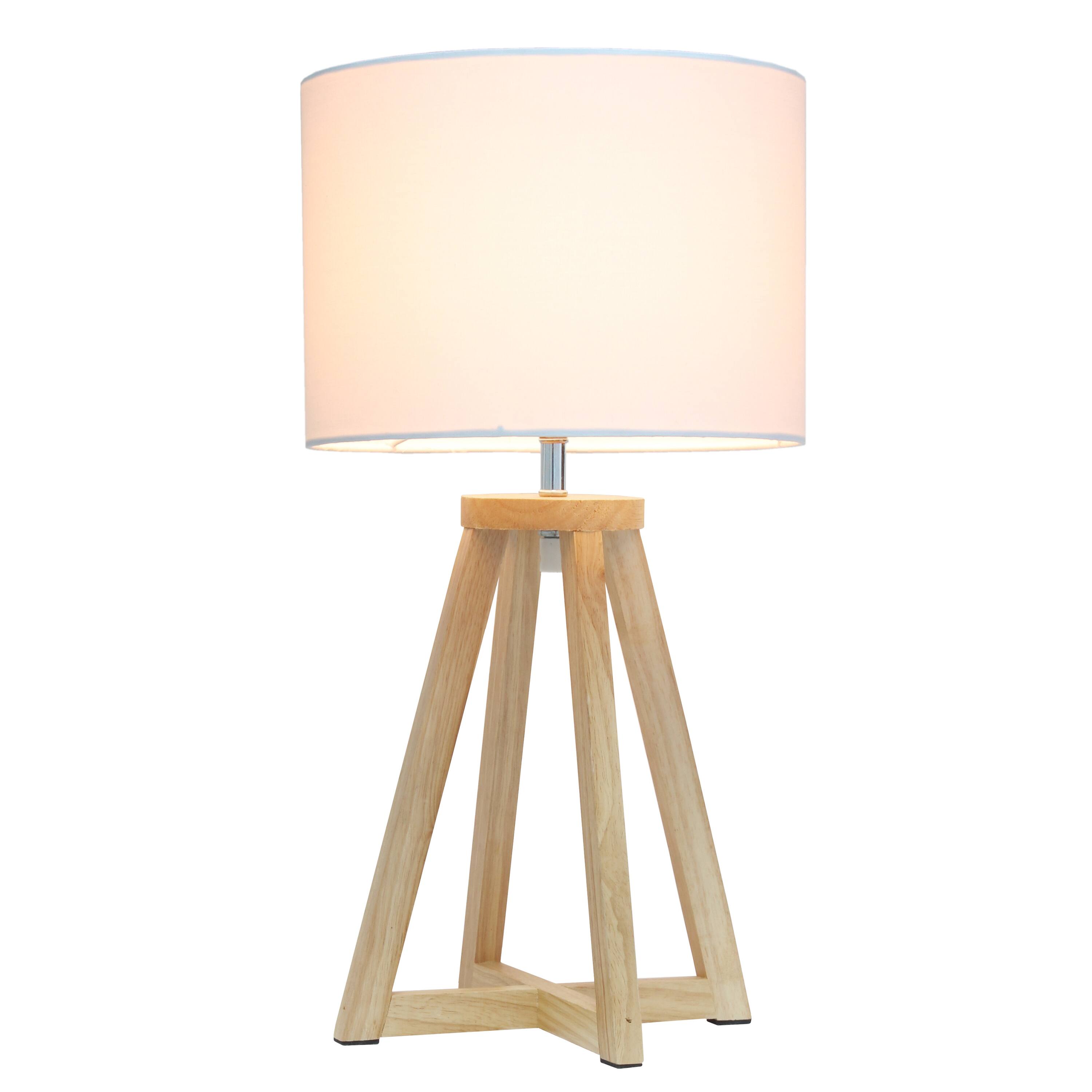 Simple Designs 19&#x22; Interlocked Triangular Table Lamp with White Shade