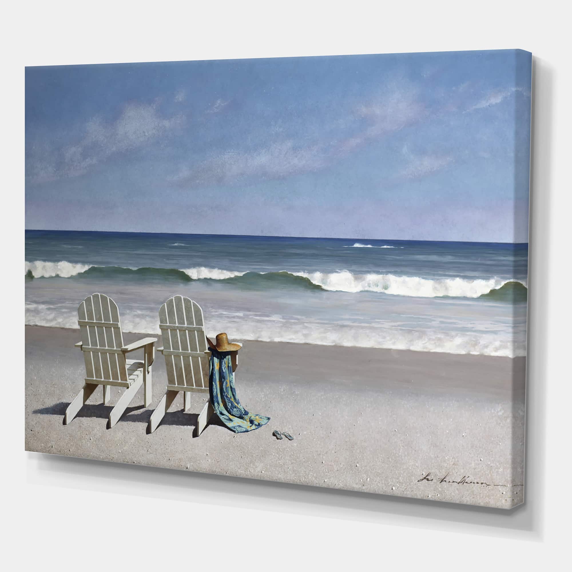 Designart - Tide Watching - Nautical &#x26; Coastal Canvas Art Print
