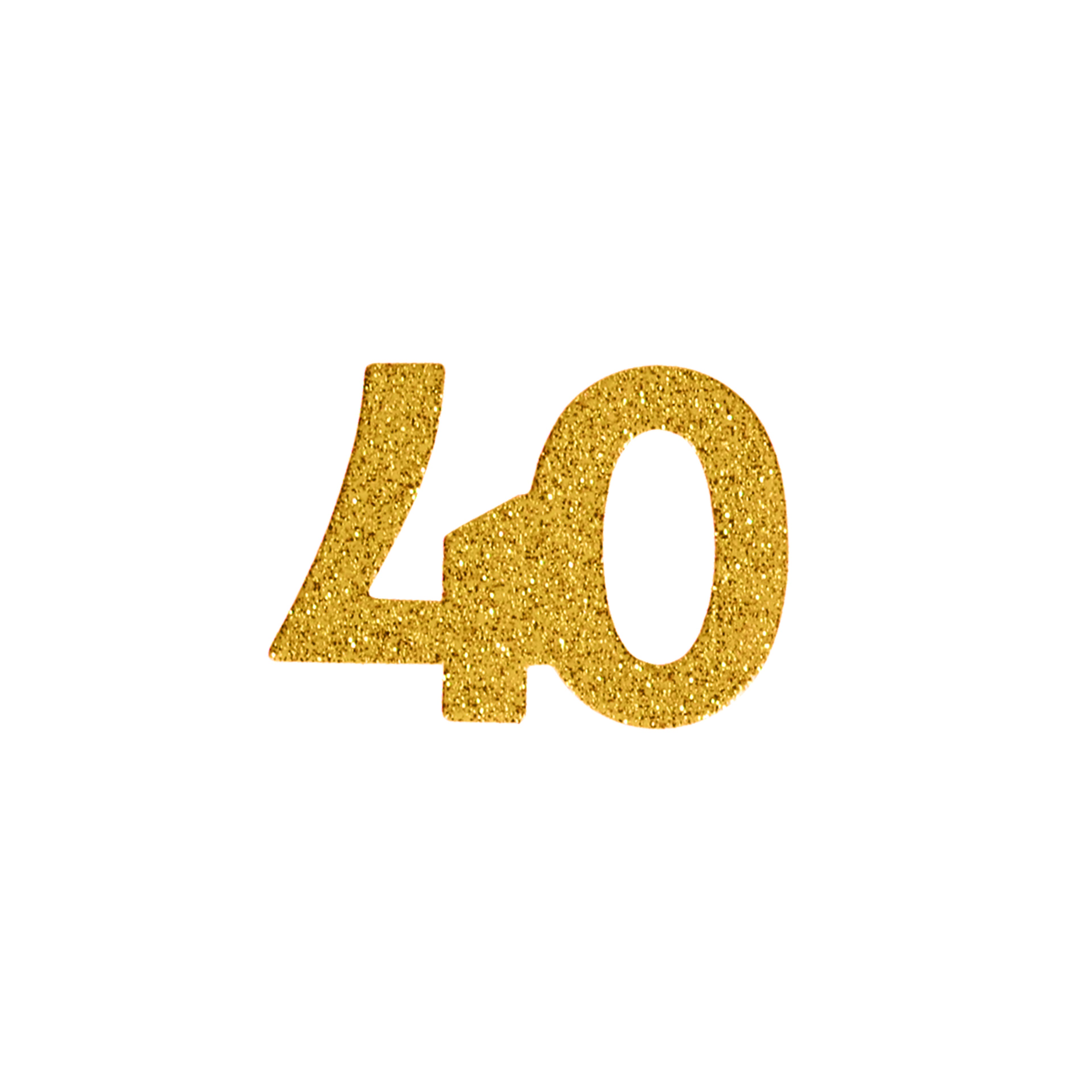 2&#x22; Gold 40 Glitter Confetti, 20ct. by Celebrate It&#x2122;