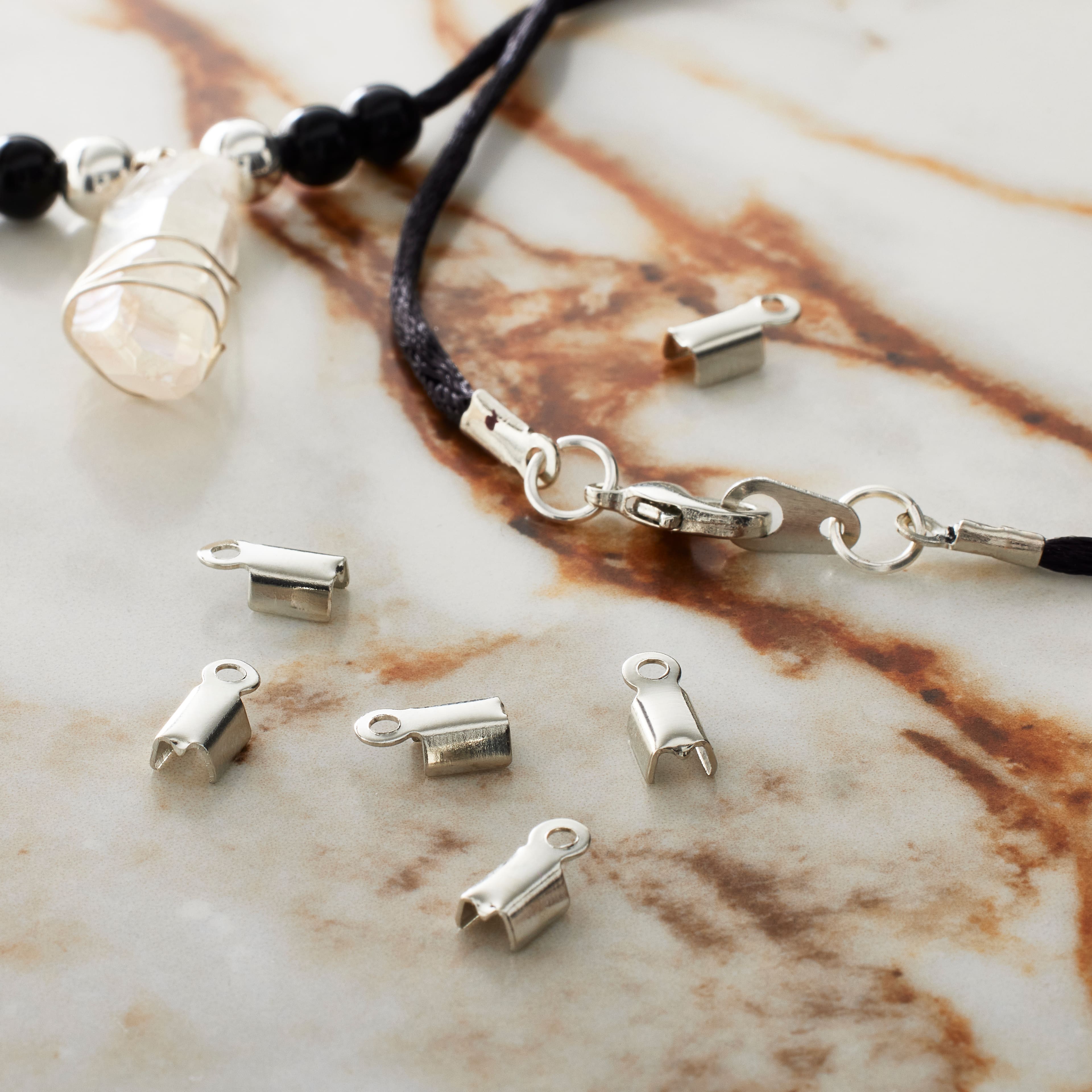 12 Packs: 56 ct. (672 total) 10mm Rhodium Crimps with Loop by Bead Landing&#x2122;