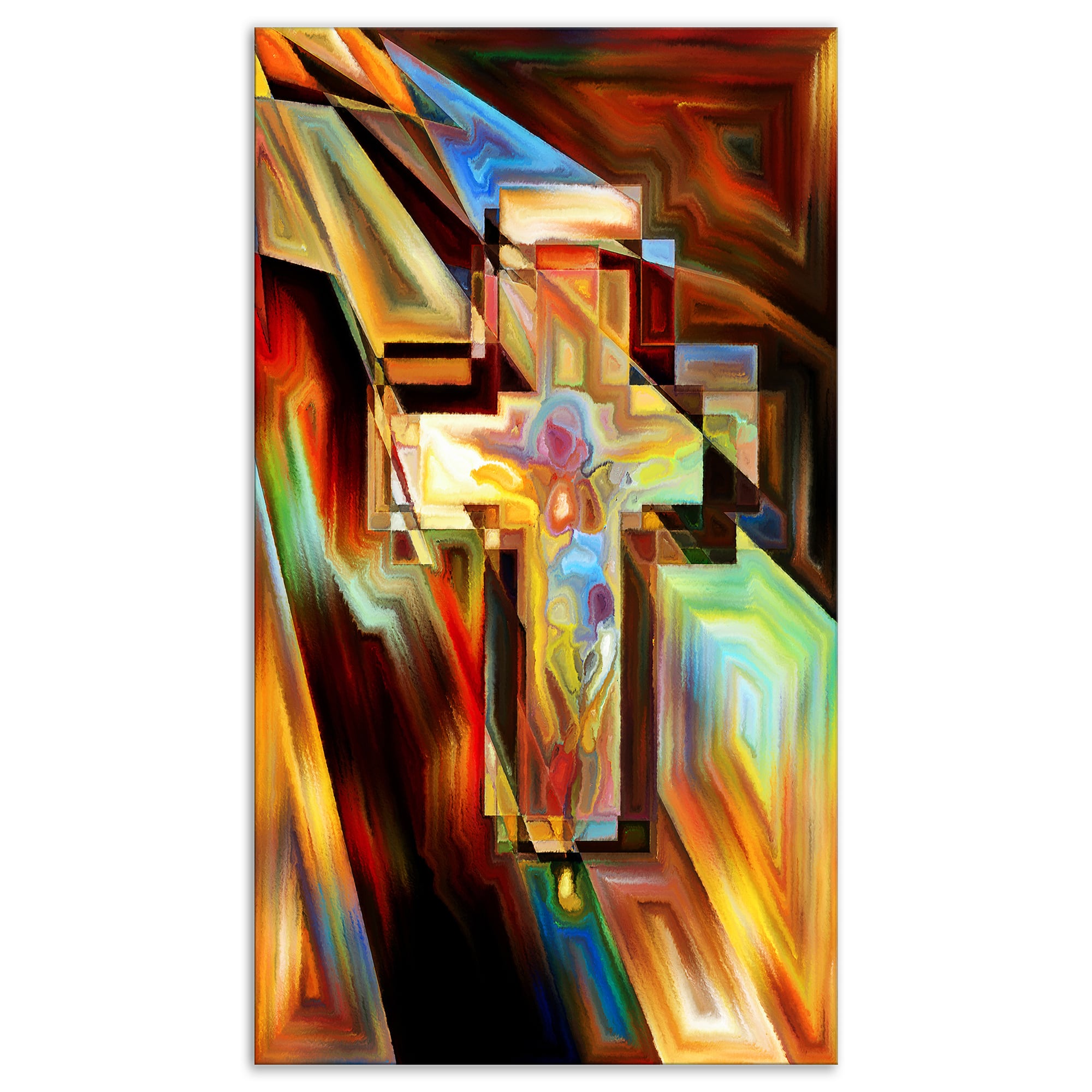 Designart - Light of the Cross - Abstract Canvas Artwork