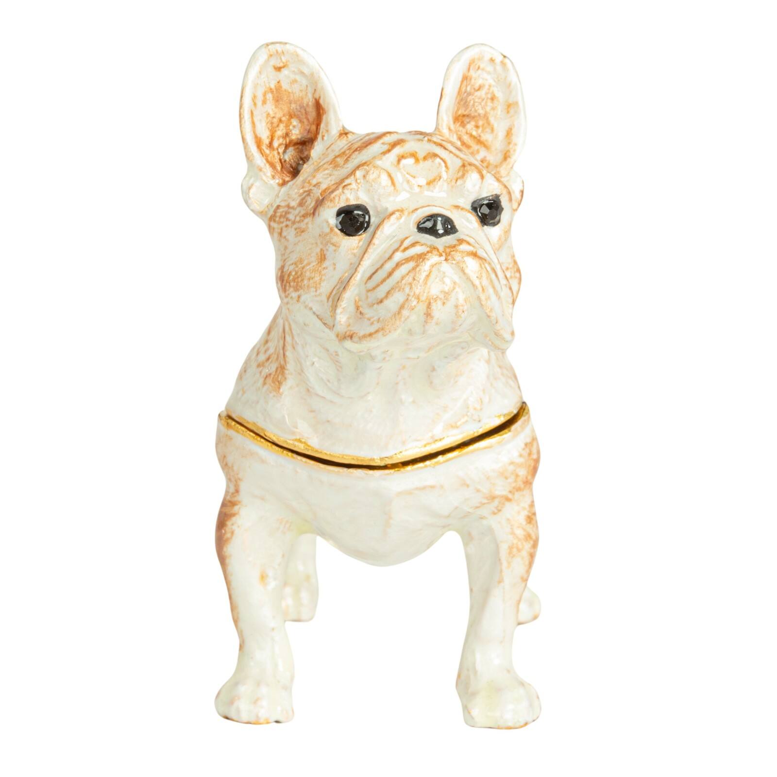 Hello Honey&#xAE; 3&#x22; Multicolor French Bulldog Jeweled Trinket Box
