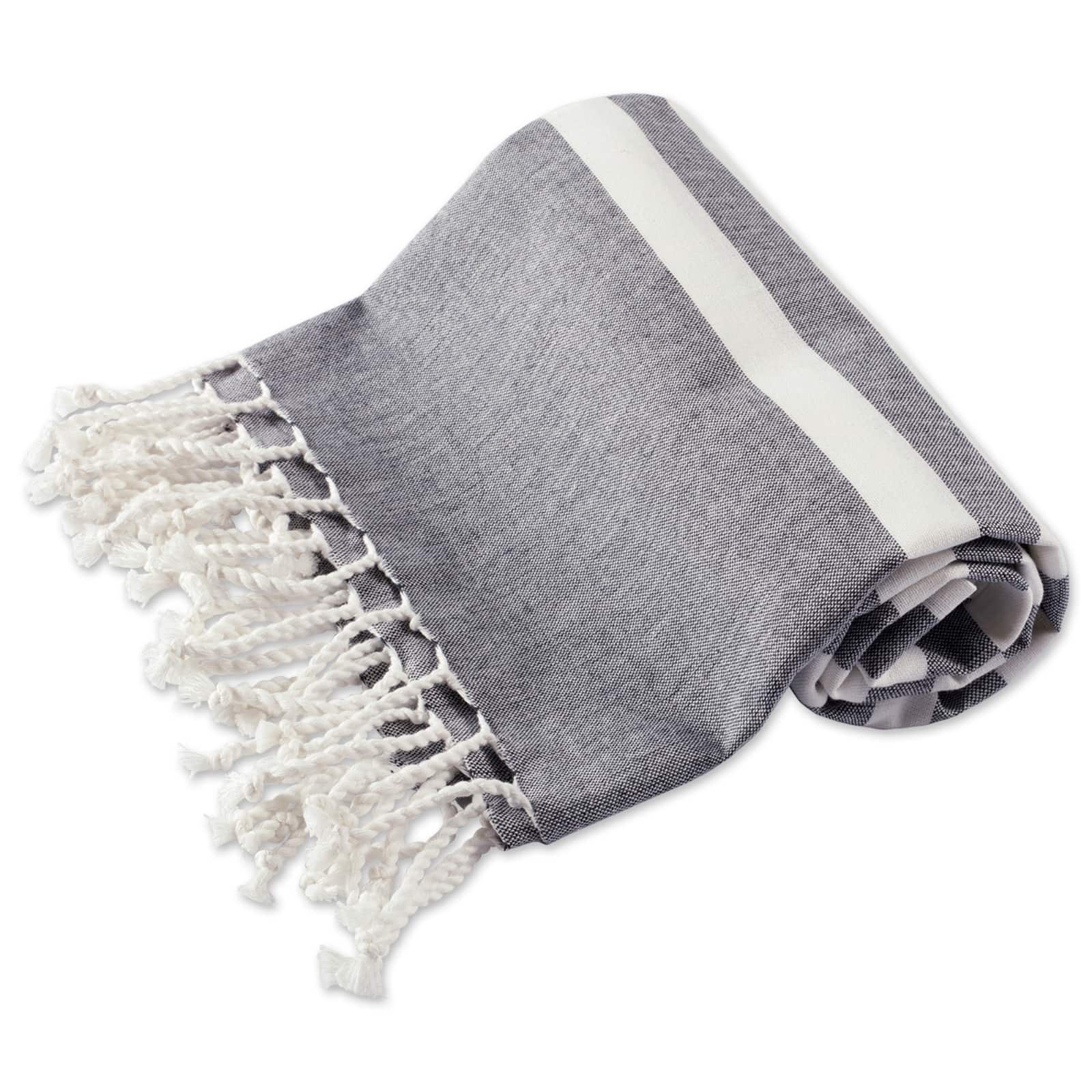 DII&#xAE; Striped Fouta Towel with Fringe
