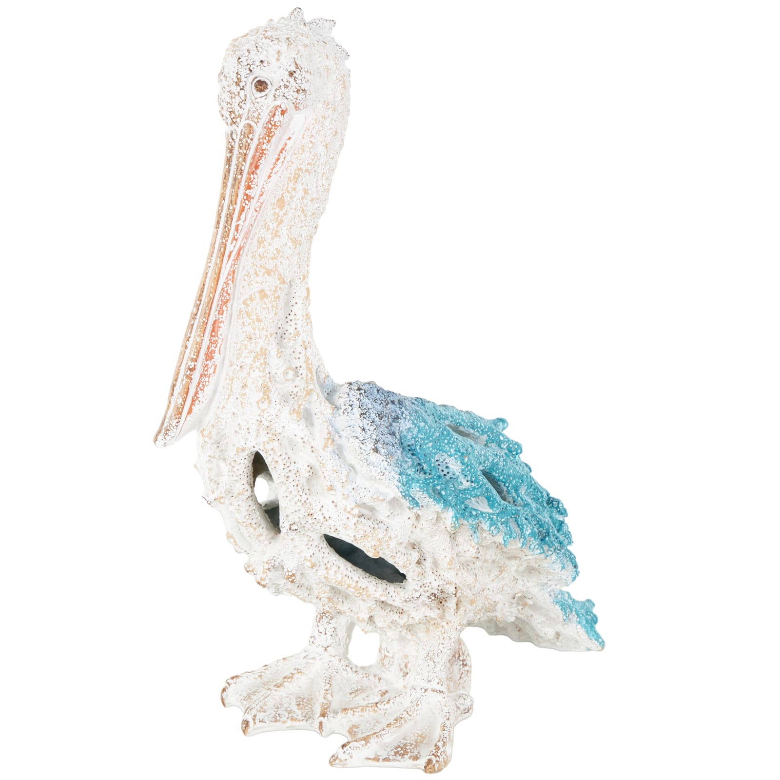 13.5" Textured Polystone Pelican Sculpture