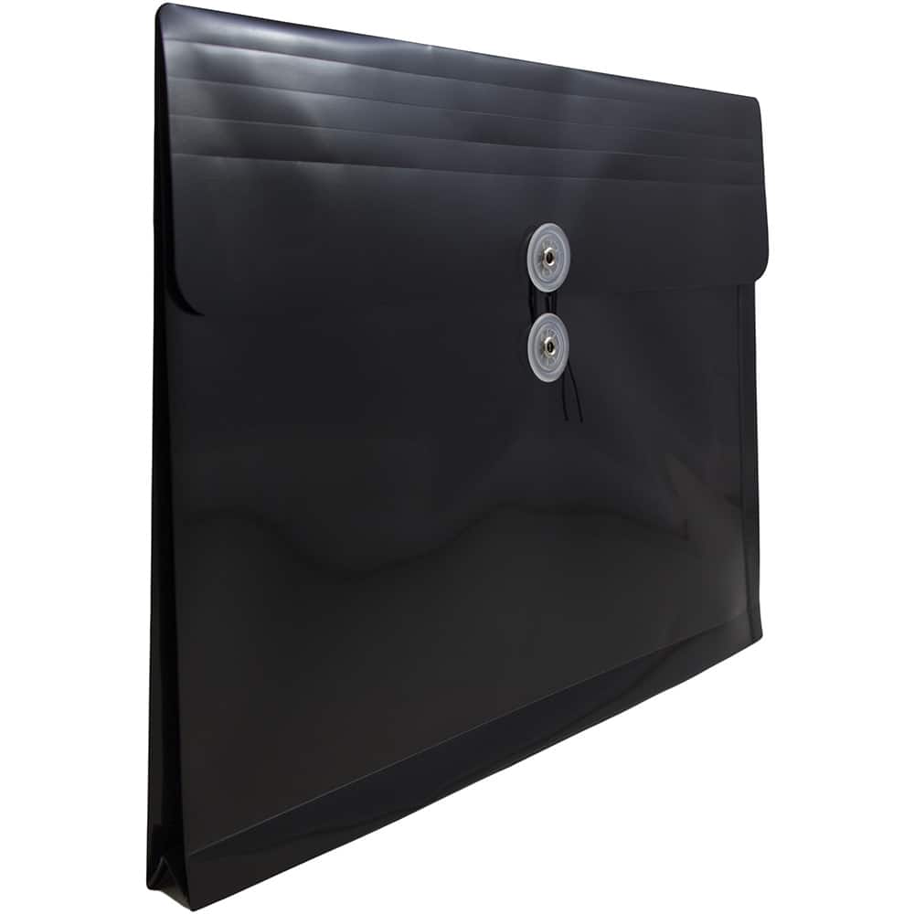 JAM Paper Letter Booklet Plastic Envelopes with Button &#x26; String Tie Closure, 12ct.