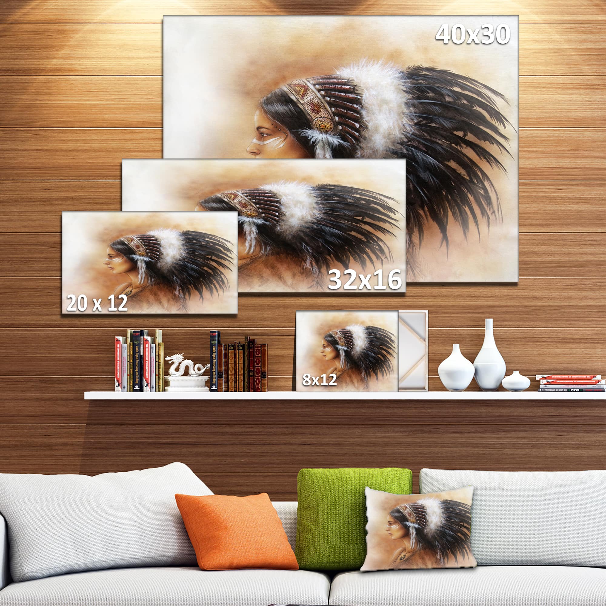 Designart - Indian Woman in Traditional Clothing - Indian Canvas Artwork