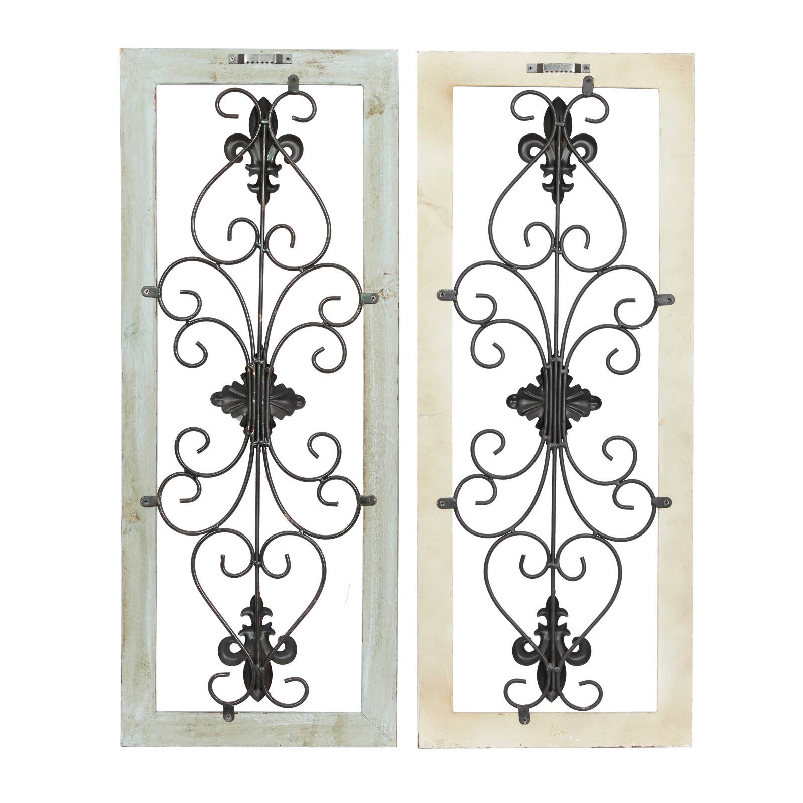Set of 2 Multi Colored Wood Rustic Wall Decor, 12&#x22; x 30&#x22;