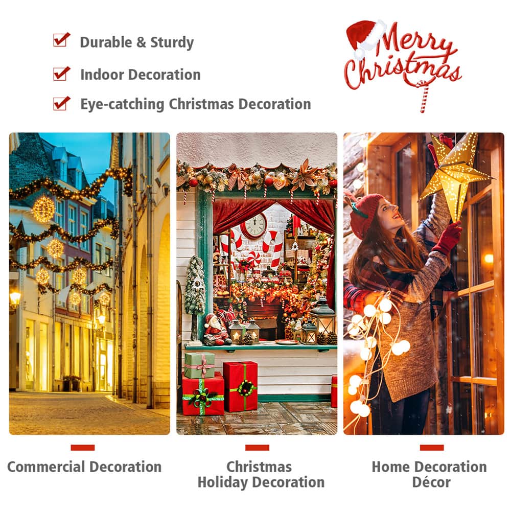 Costway 4ft. Pre-Lit Pine Artificial Christmas Tree