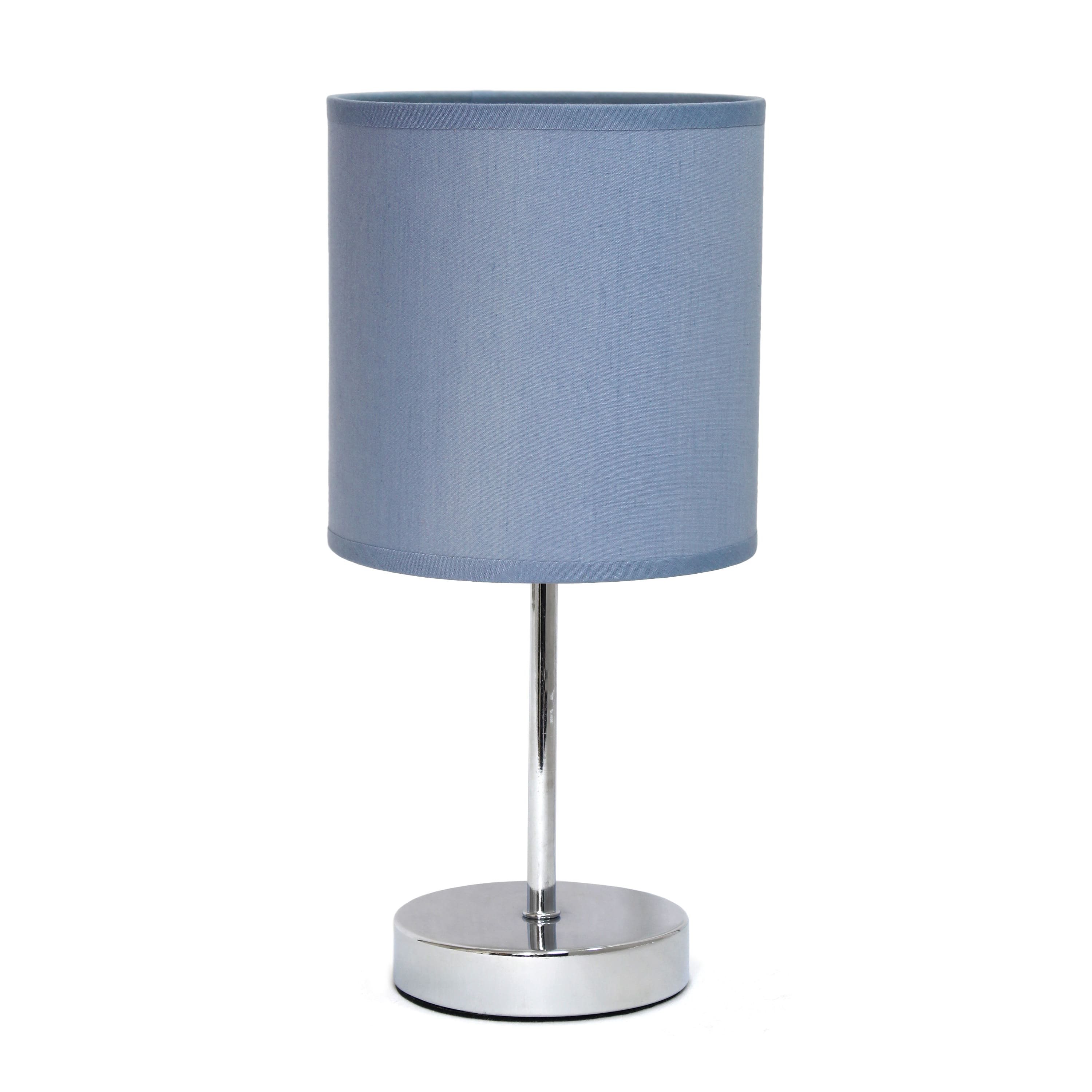 Creekwood Home Nauru 12&#x22; Brushed Nickel Petite Metal Stick Table Lamp