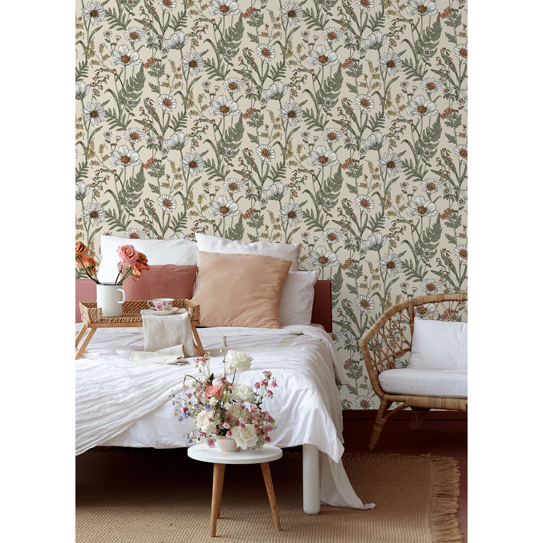 InHome Spring Meadow Peel &#x26; Stick Wallpaper