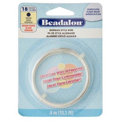 Beadalon® German Style Wire, Round, 18 Gauge
