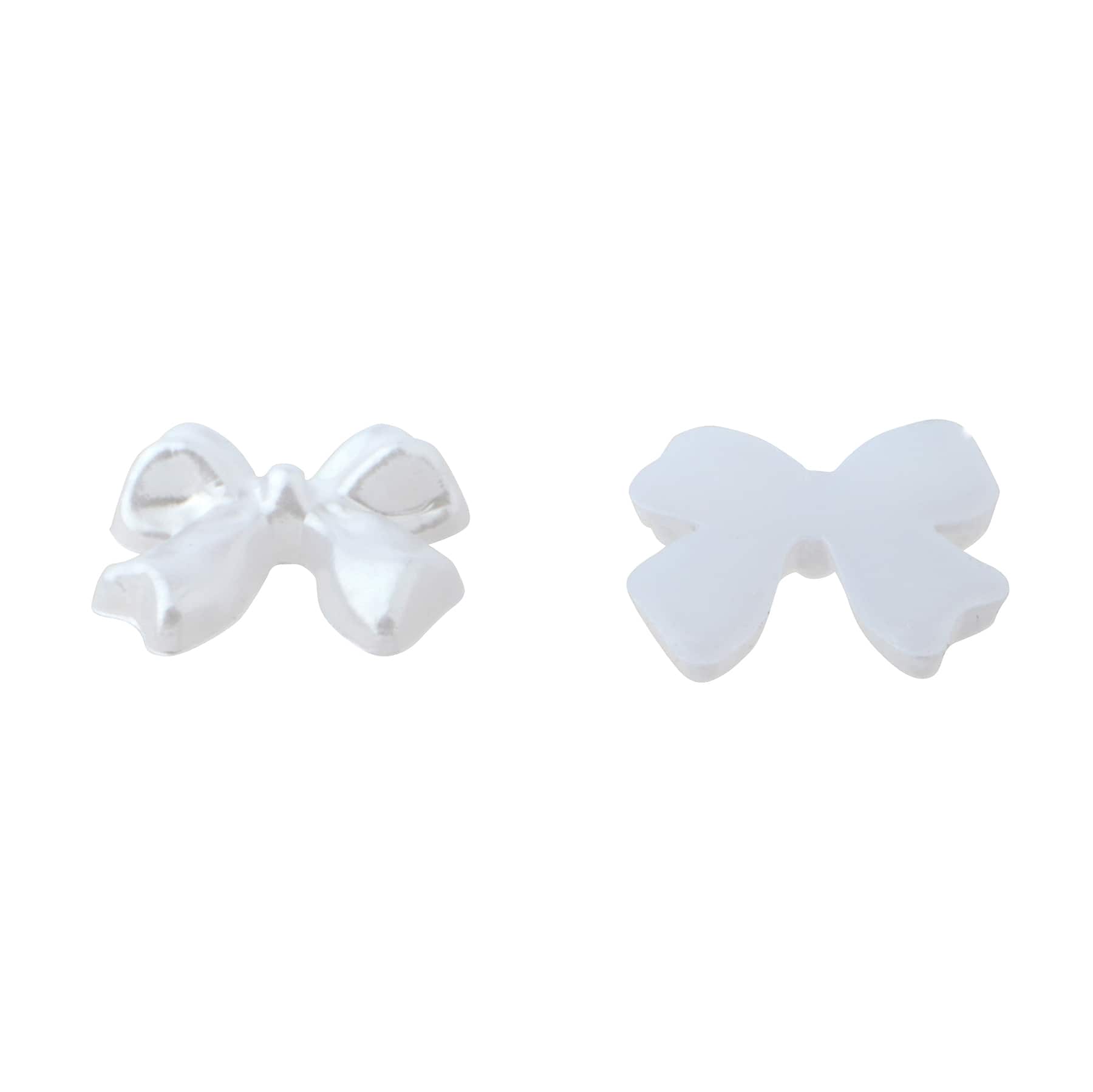 10.8mm White Plastic Flatback Pearl Bows, 200ct. by Bead Landing&#x2122;