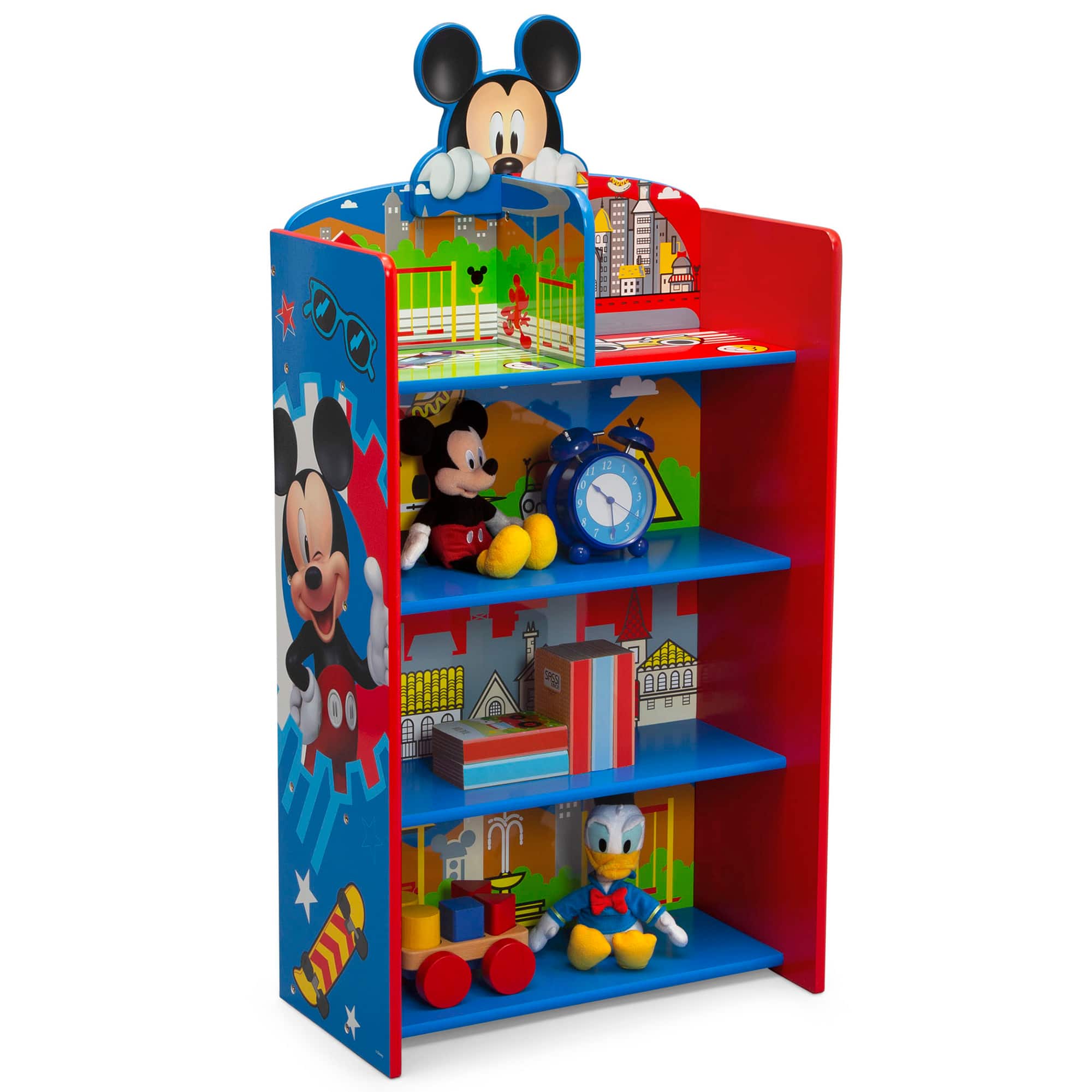 Disney® Mickey Mouse Wooden Playhouse 4-Shelf Bookcase