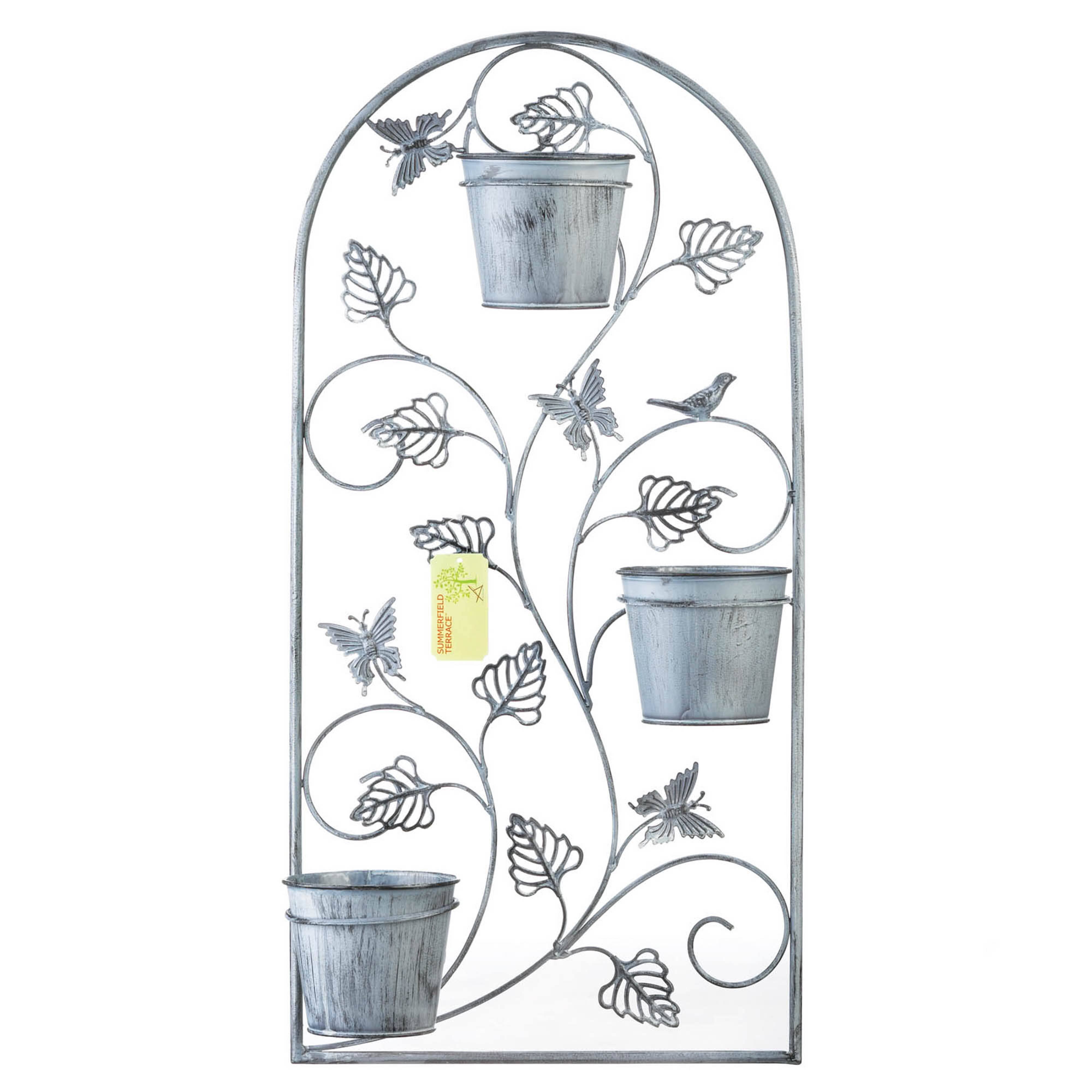 26.5&#x27;&#x27; Butterfly Trellis with Flower Pots