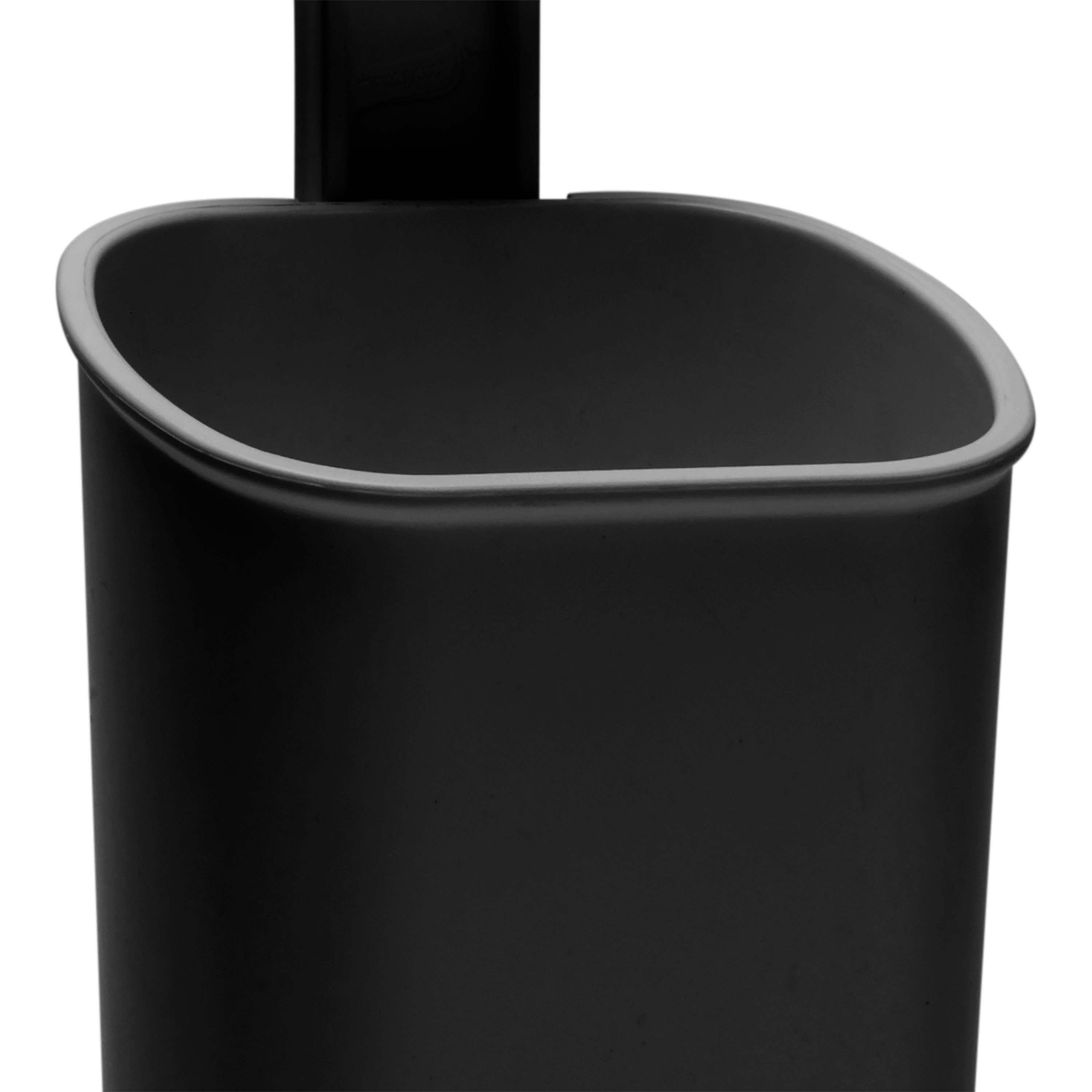 Bath Bliss Matte Black Gel Suction Toothbrush Holder