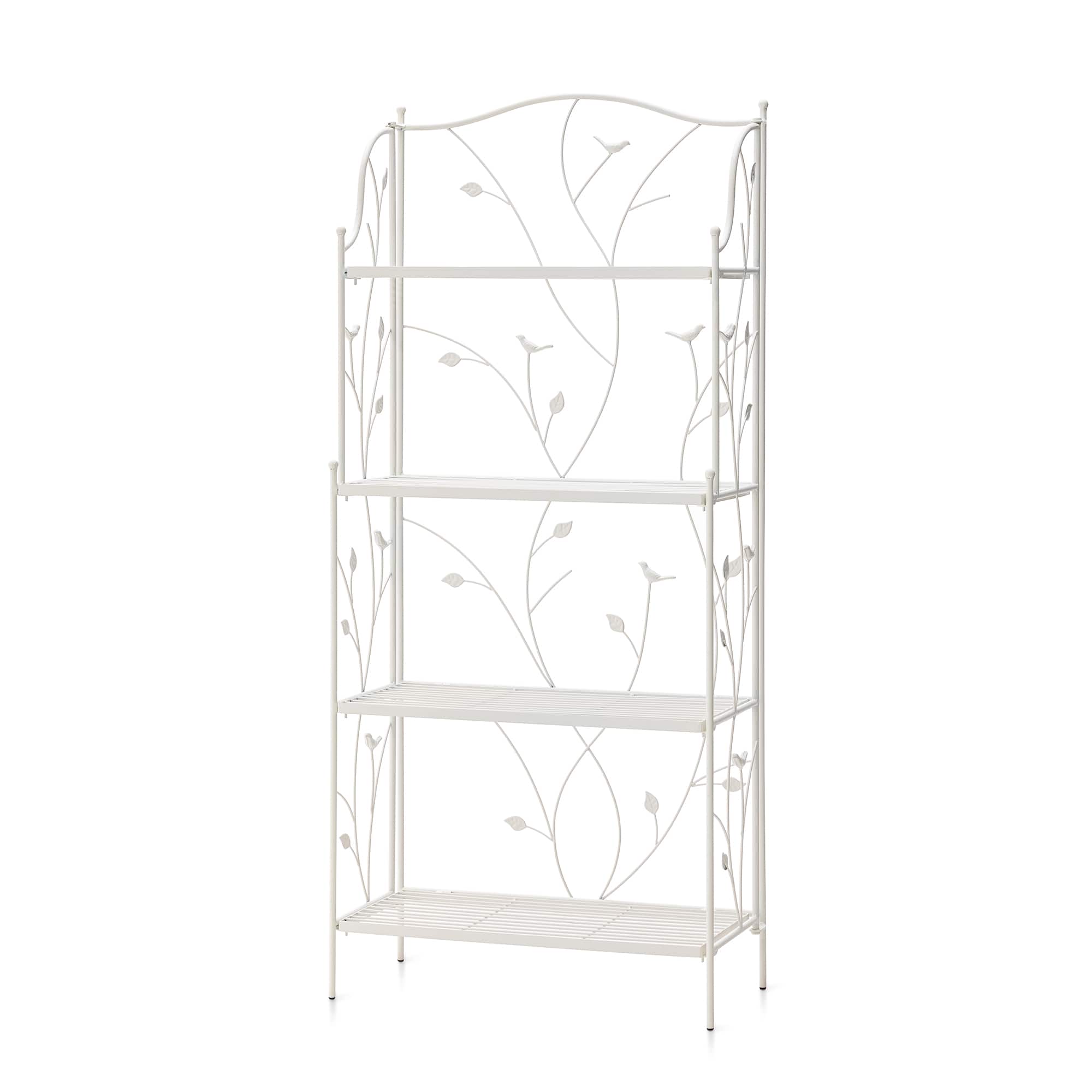 Glitzhome® 4ft. Metal 4-Tiered Rectangular Shelf Stand