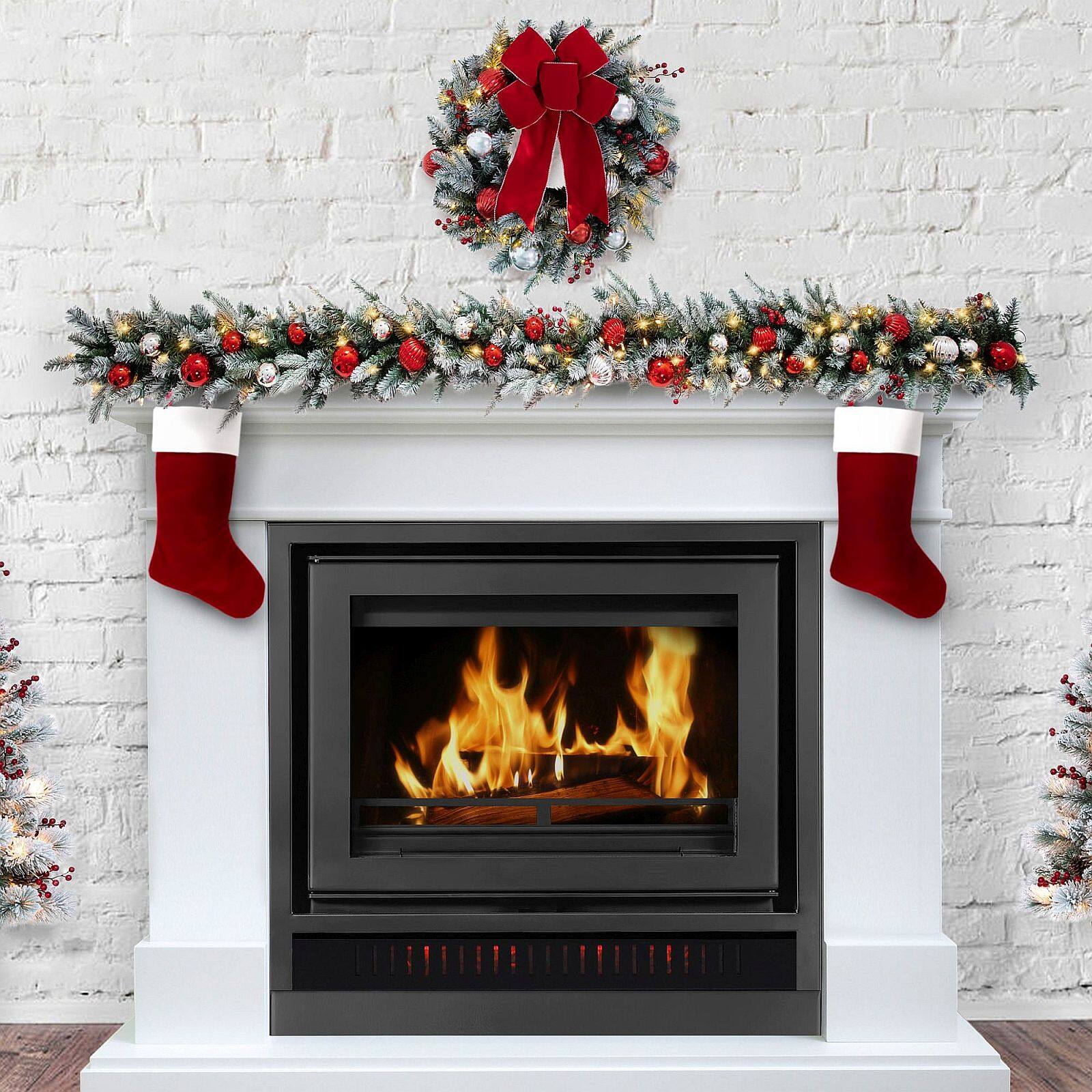 Haute Décor 6ft. Pre-Lit LED Snowfall Creek Garland