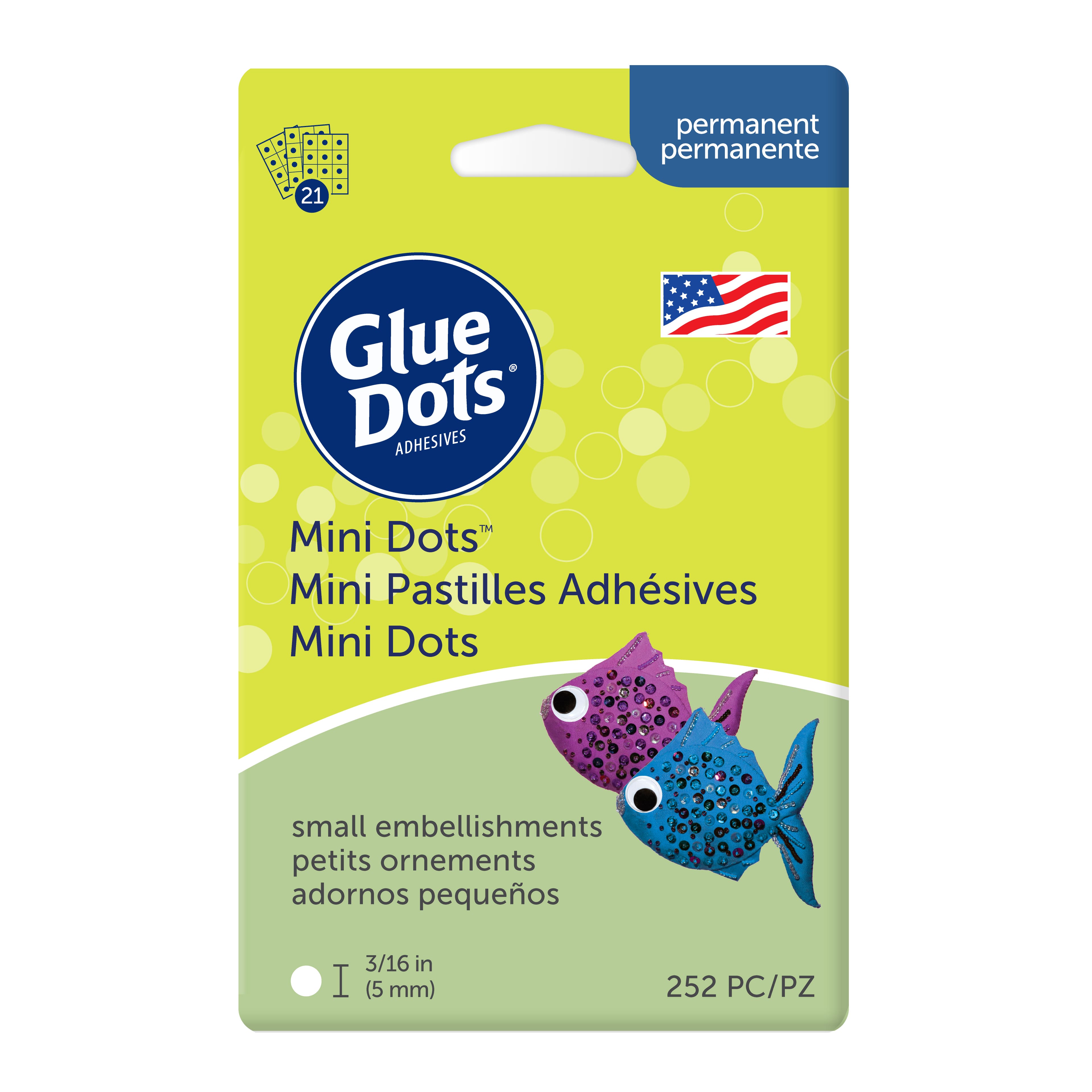 Glue Dots .5 Removable Dot Sheets Value Pack 600 Clear Dots