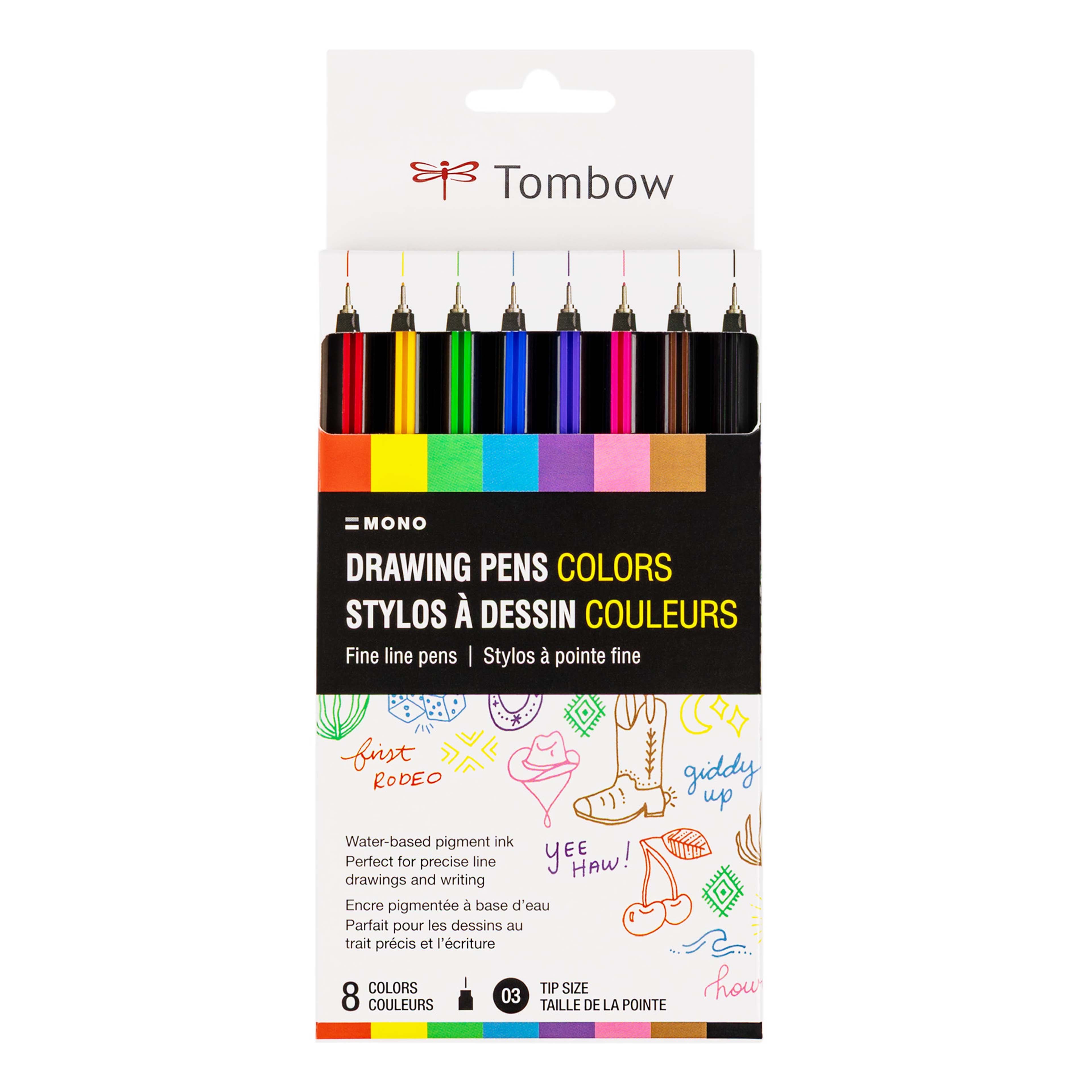 Tombow MONO 8 Colour Drawing Pen Set