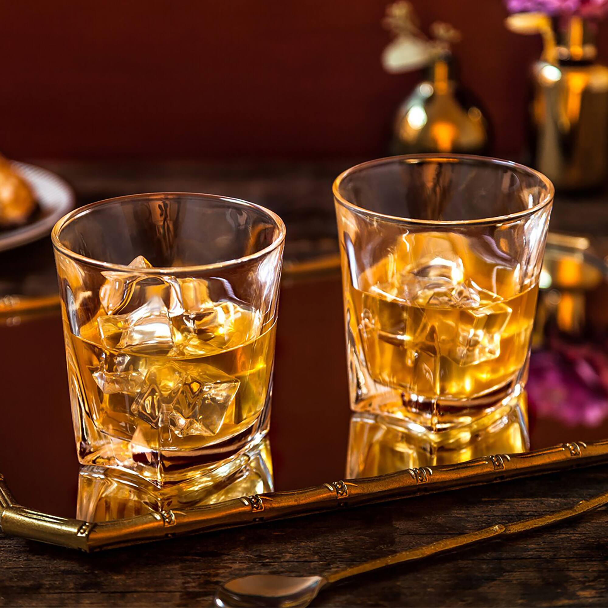 JoyJolt® 10.5oz. Luna Crystal Whiskey Glasses, 2ct.