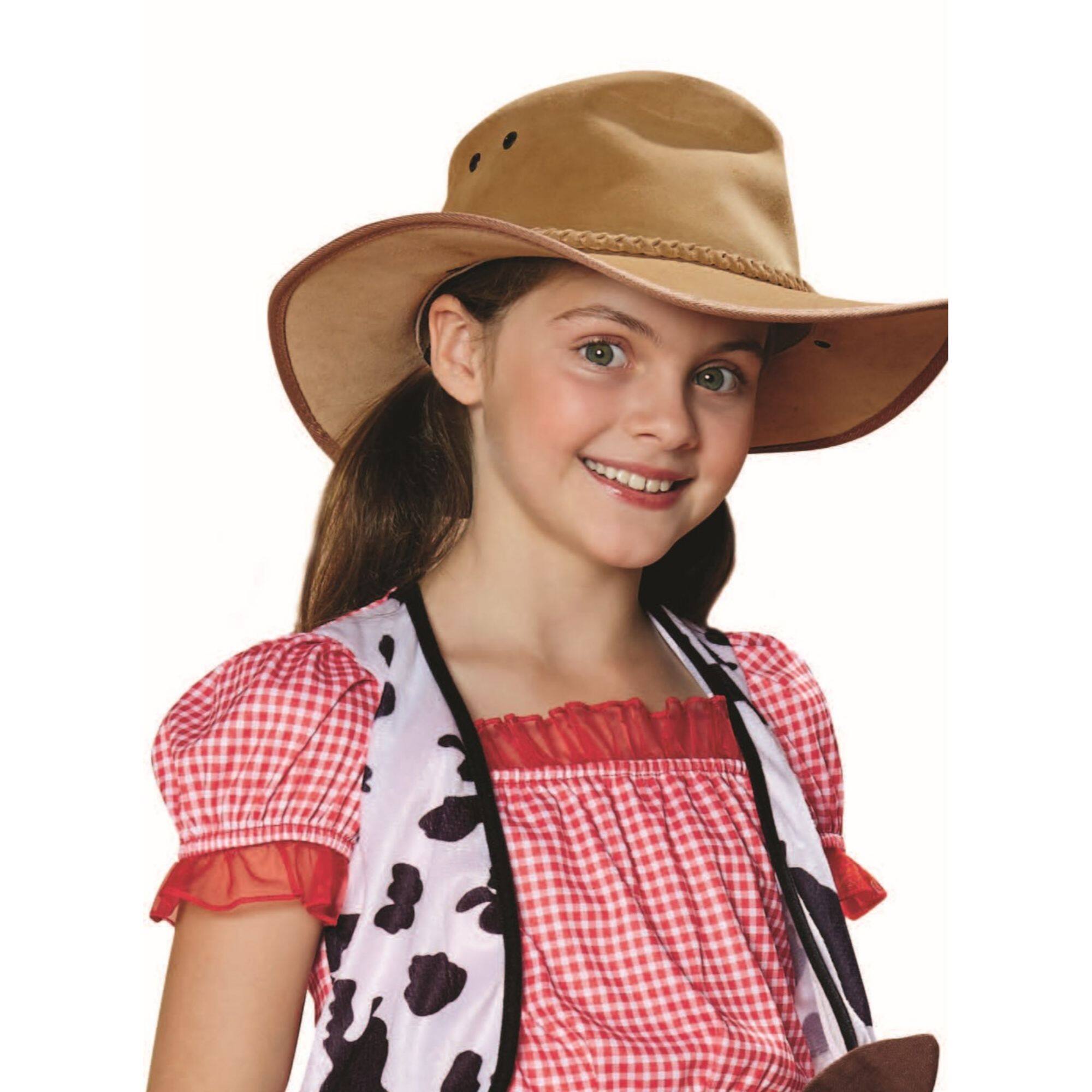 Medium Red & Blue Checkered Cowgirl Child Costume