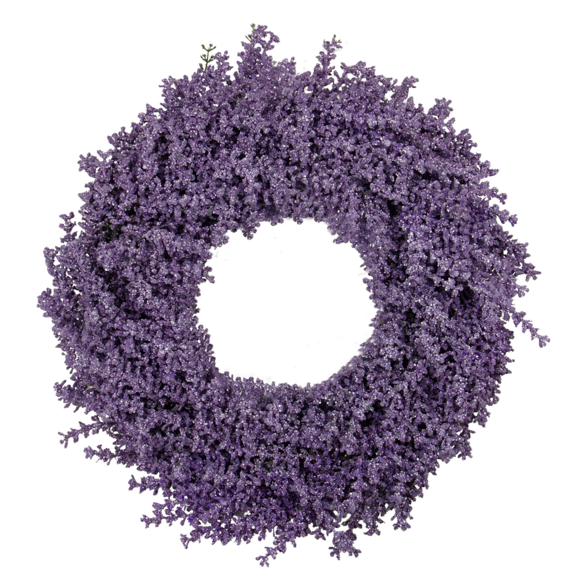 Purple Lavender Artificial Floral Spring Wreath