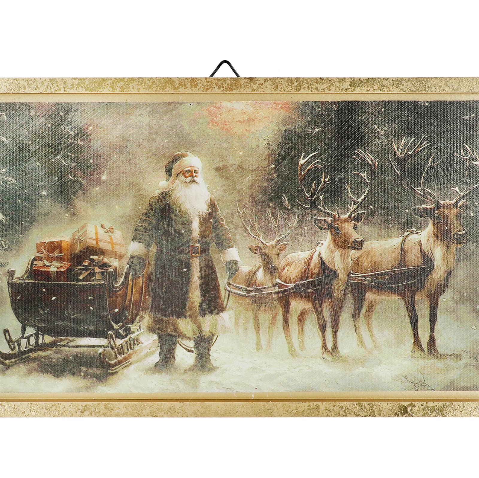 15&#x22; x 8&#x22; Santa with Sled &#x26; Gifts Wall D&#xE9;cor by Ashland&#xAE;
