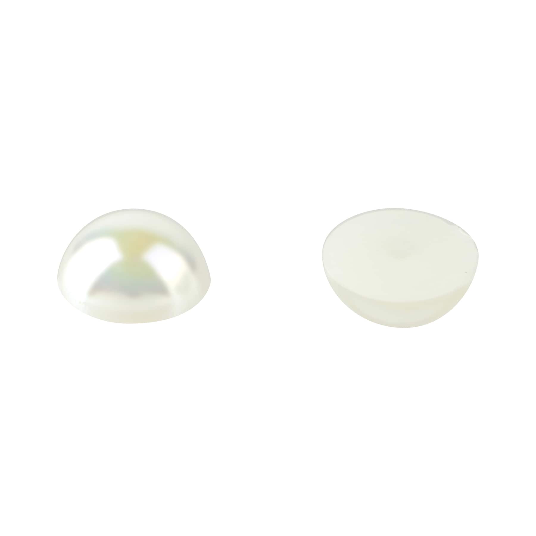 7.5mm Ivory AB Round Flatback Plastic Pearls, 1,200ct. by Bead Landing&#x2122;