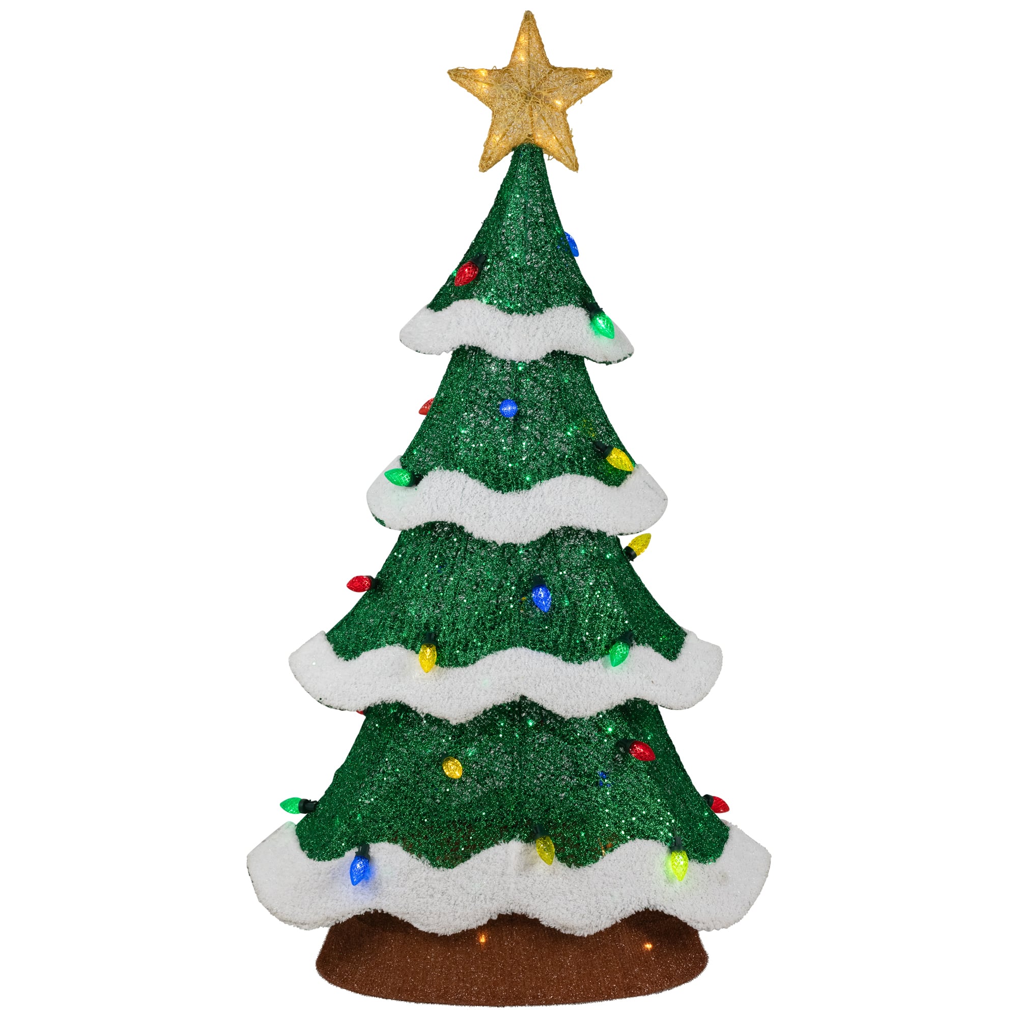 50" LED Lighted Artificial Outdoor Yard Decoration Christmas Tree