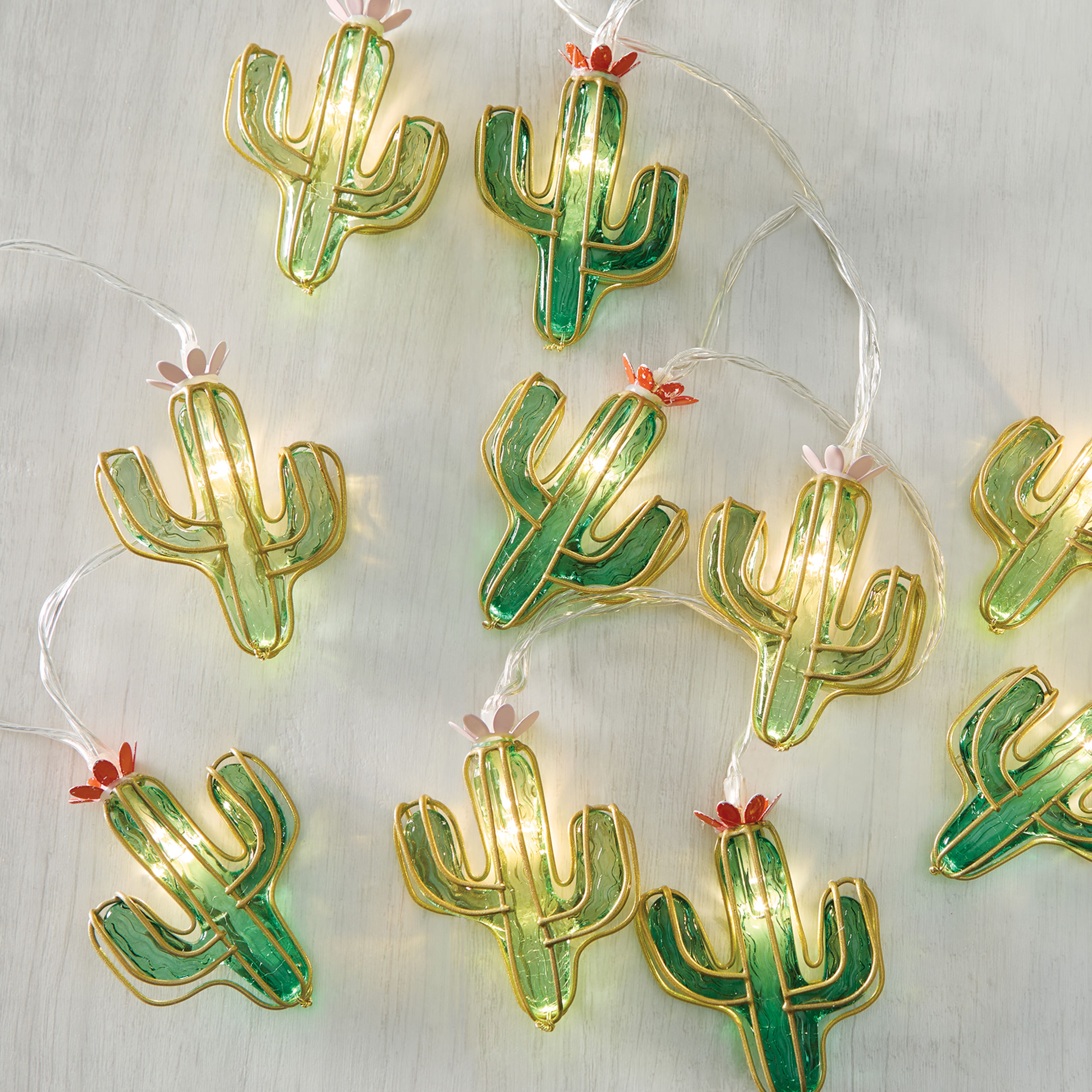 10ct. Cactus Icon Warm White LED String Lights by Ashland&#xAE;
