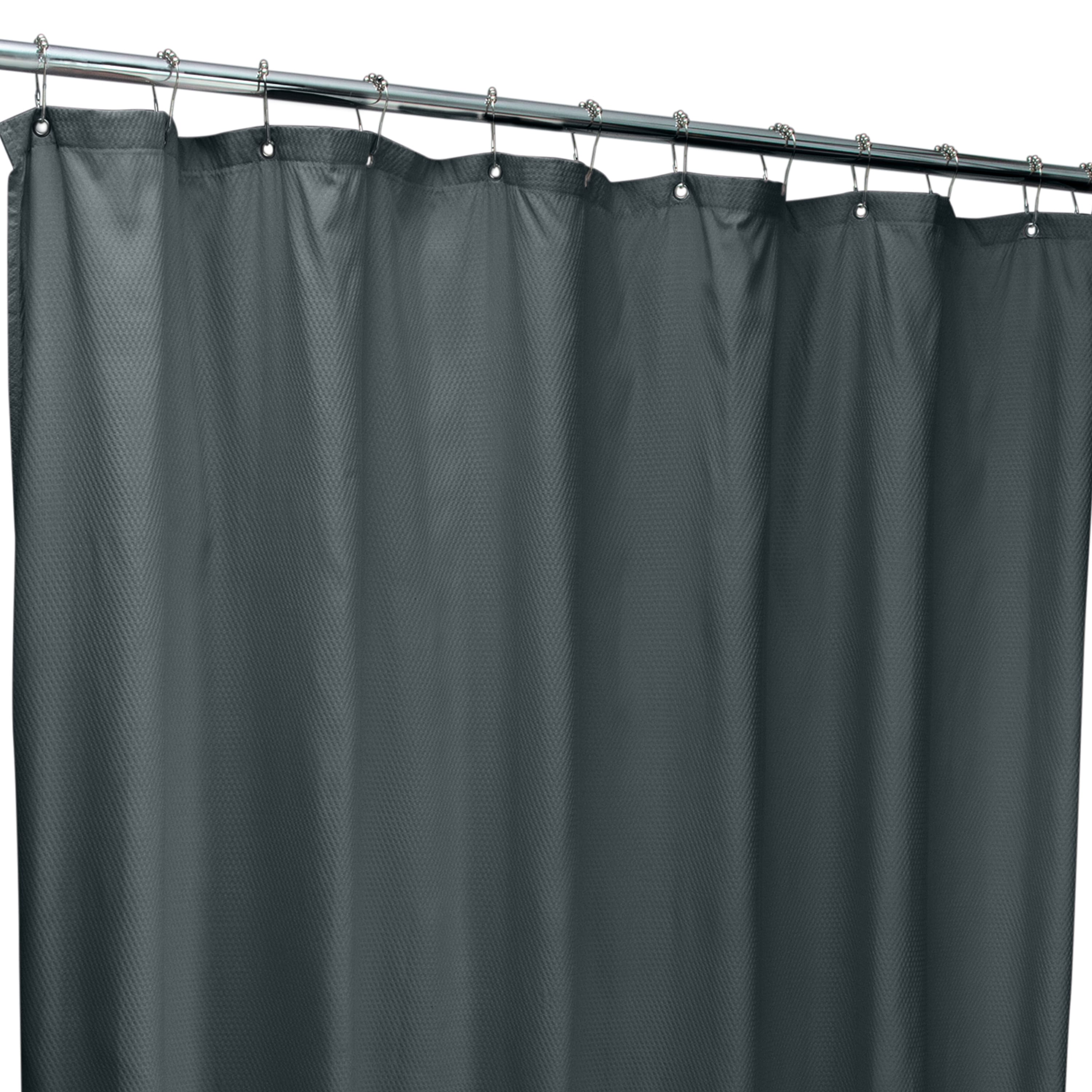 Bath Bliss Microfiber Soft Touch Diamond Design Shower Curtain Liner