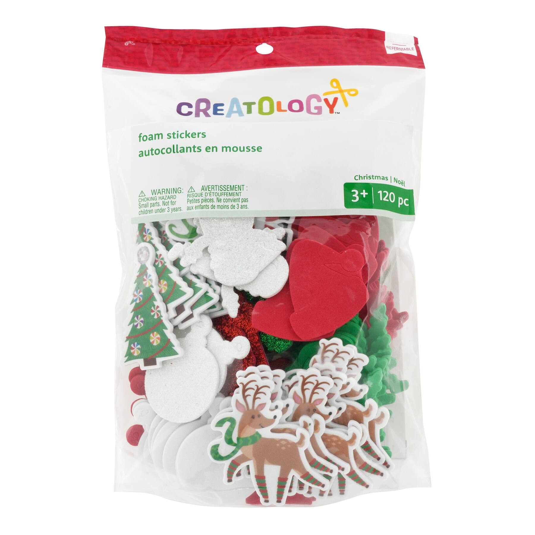 Winter Christmas Foam Stickers, 120ct. by Creatology™