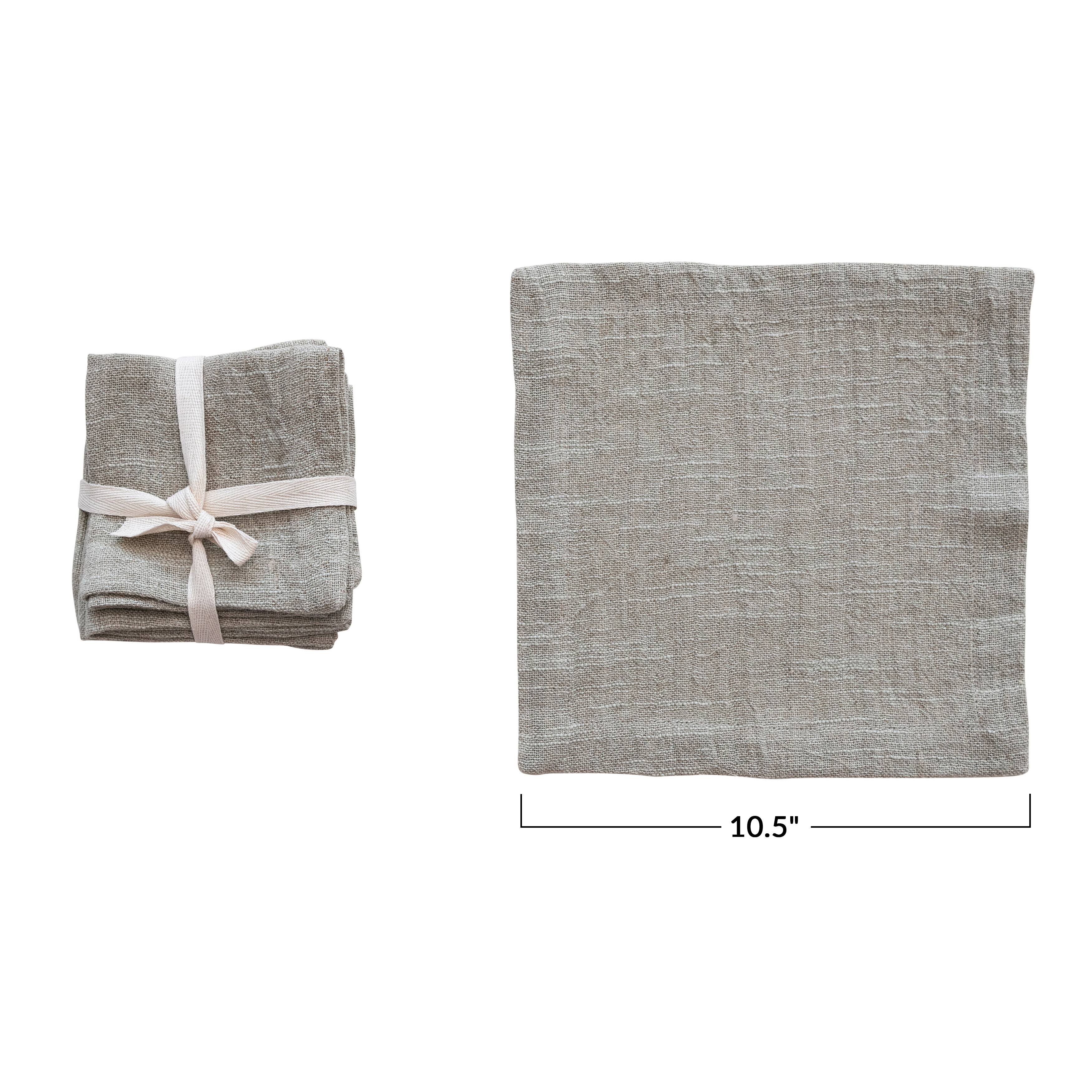 Hello Honey&#xAE; Sage Farmhouse Square Cocktail Napkins Set