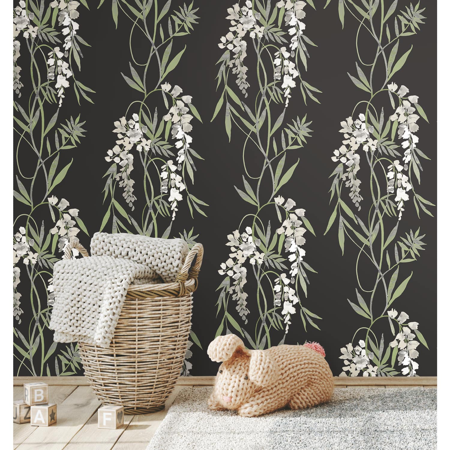 RoomMates Nouveaux Wisteria Peel &#x26; Stick Wallpaper