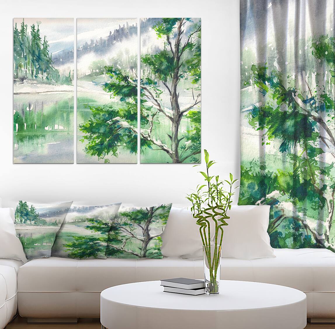 Designart - Lake and Mountains in Winter Season