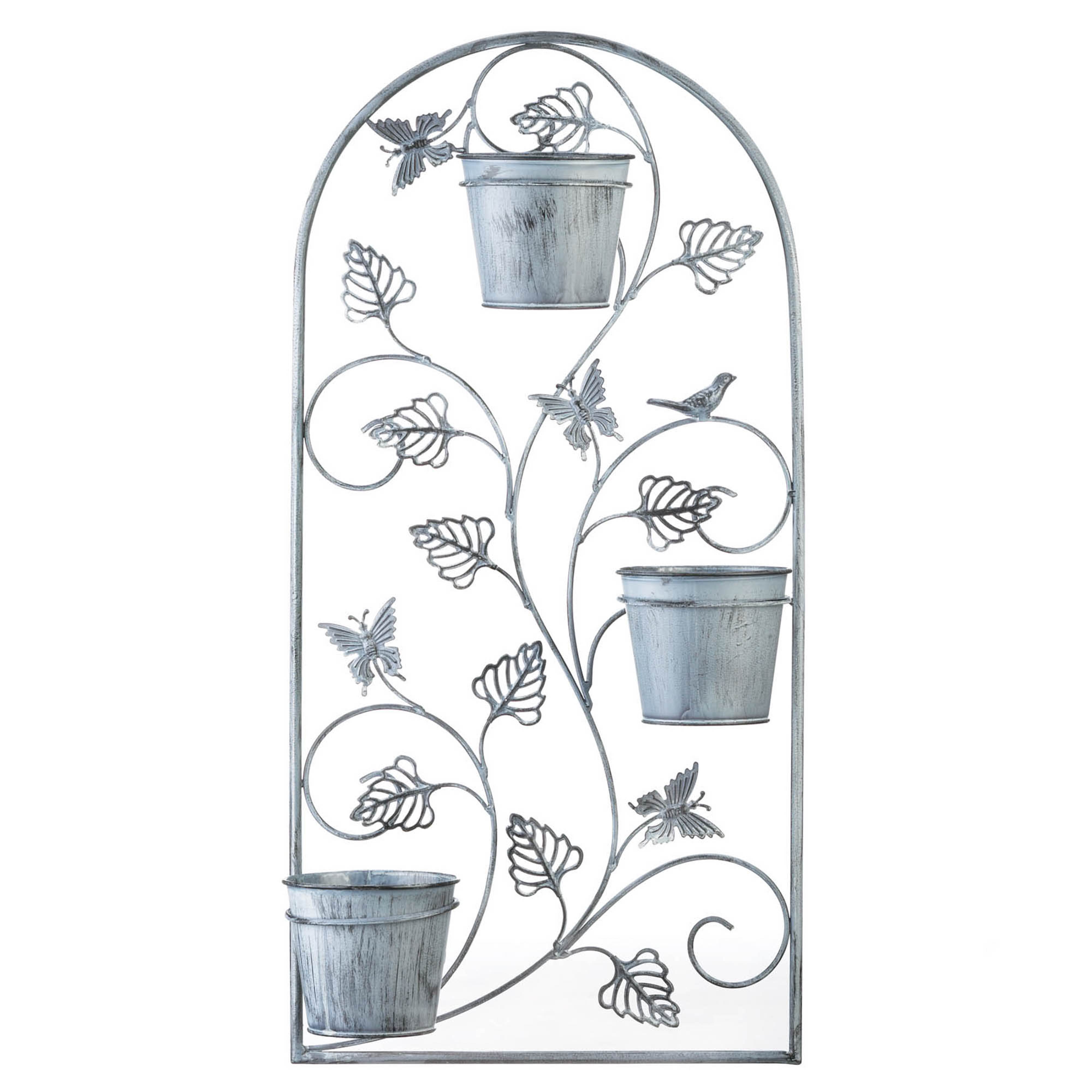 26.5'' Butterfly Trellis with Flower Pots