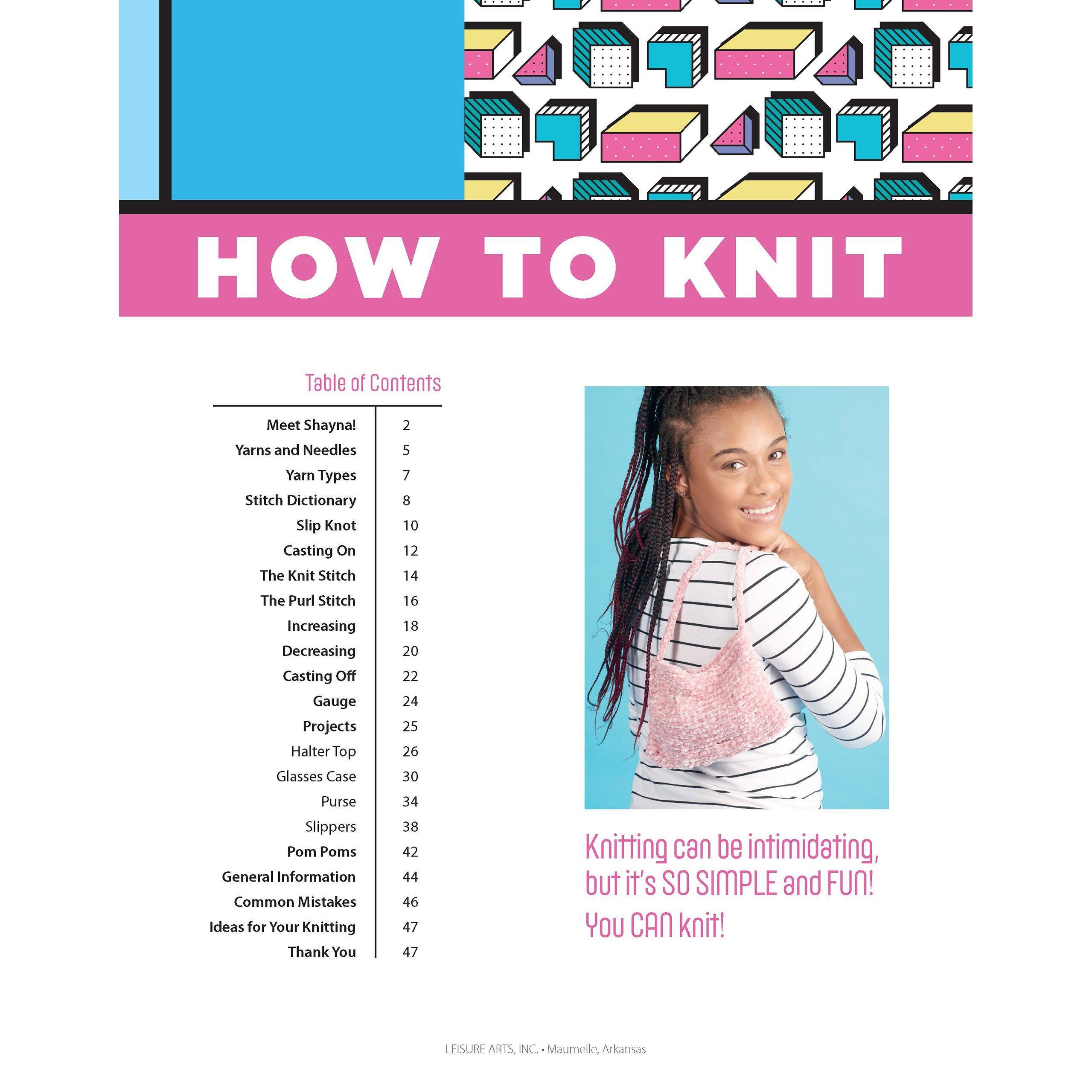 Leisure Arts&#xAE; Beginner Knitting with Shayna Anne Rose