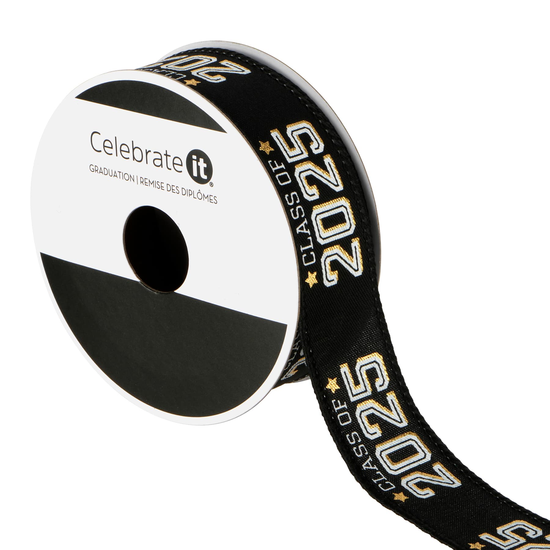 1&#x22; x 3yd. Class of 2025 Wired Ribbon by Celebrate It&#xAE;