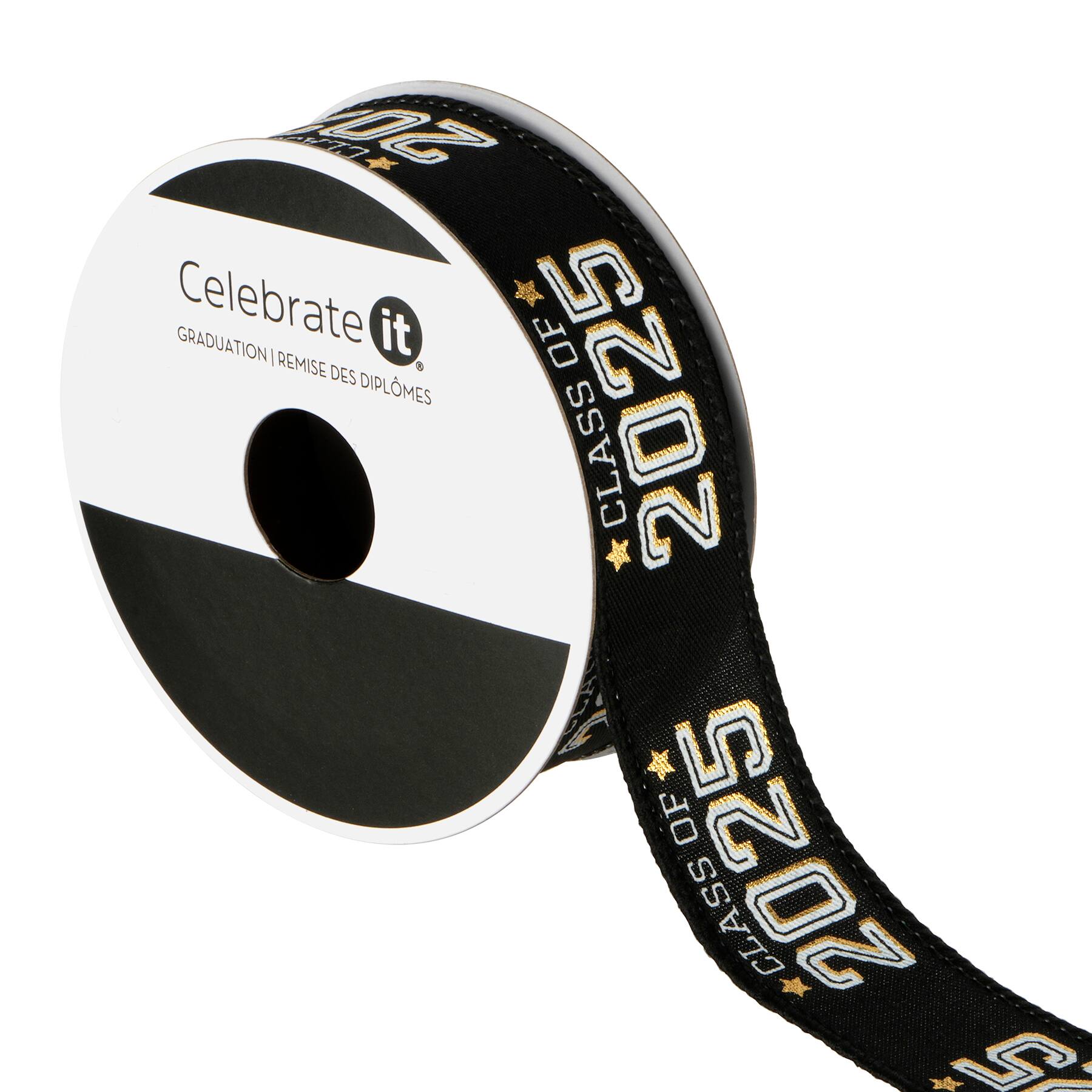 1" x 3yd. Class of 2025 Wired Ribbon by Celebrate It®