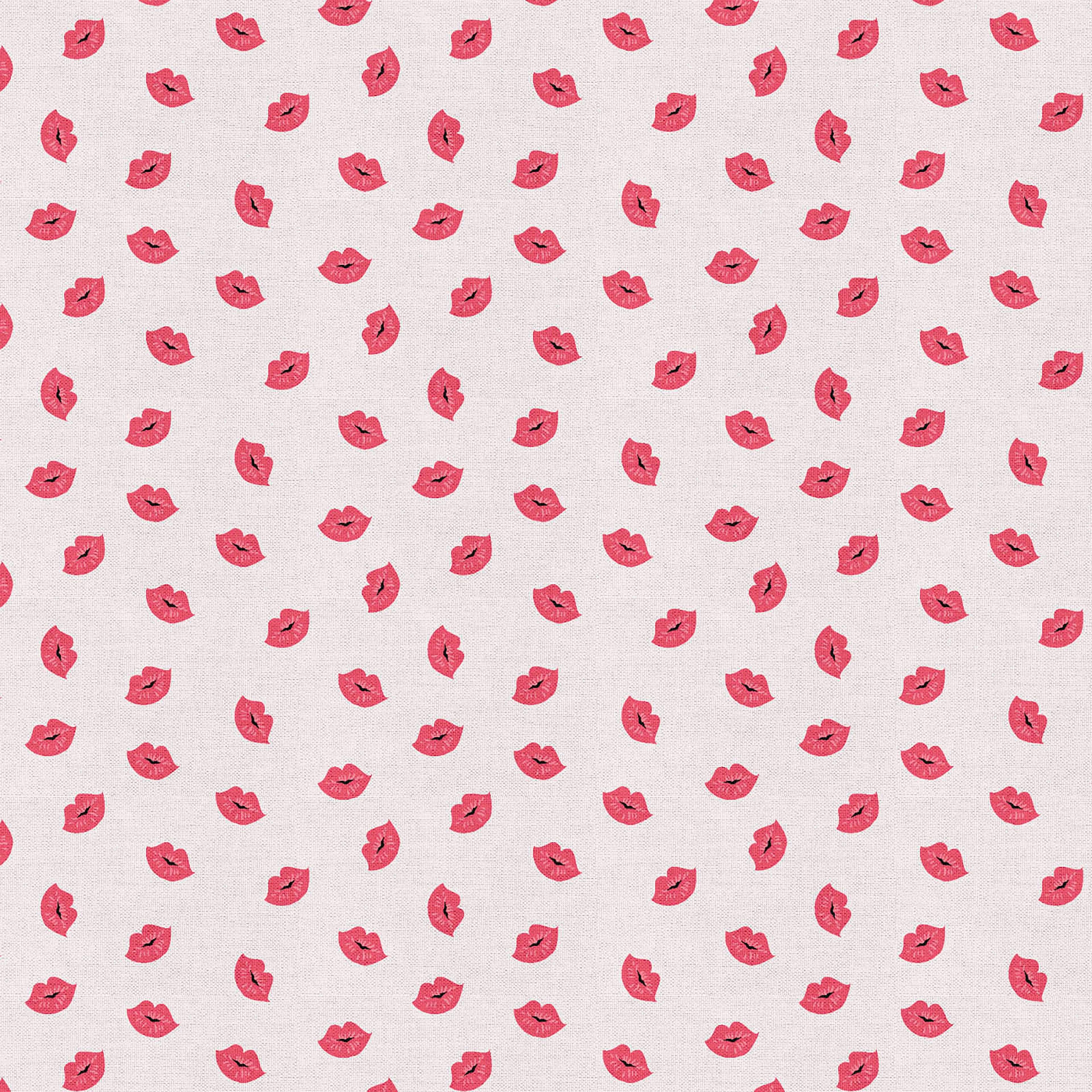 Fabric Editions Pink Lips Cotton Fabric