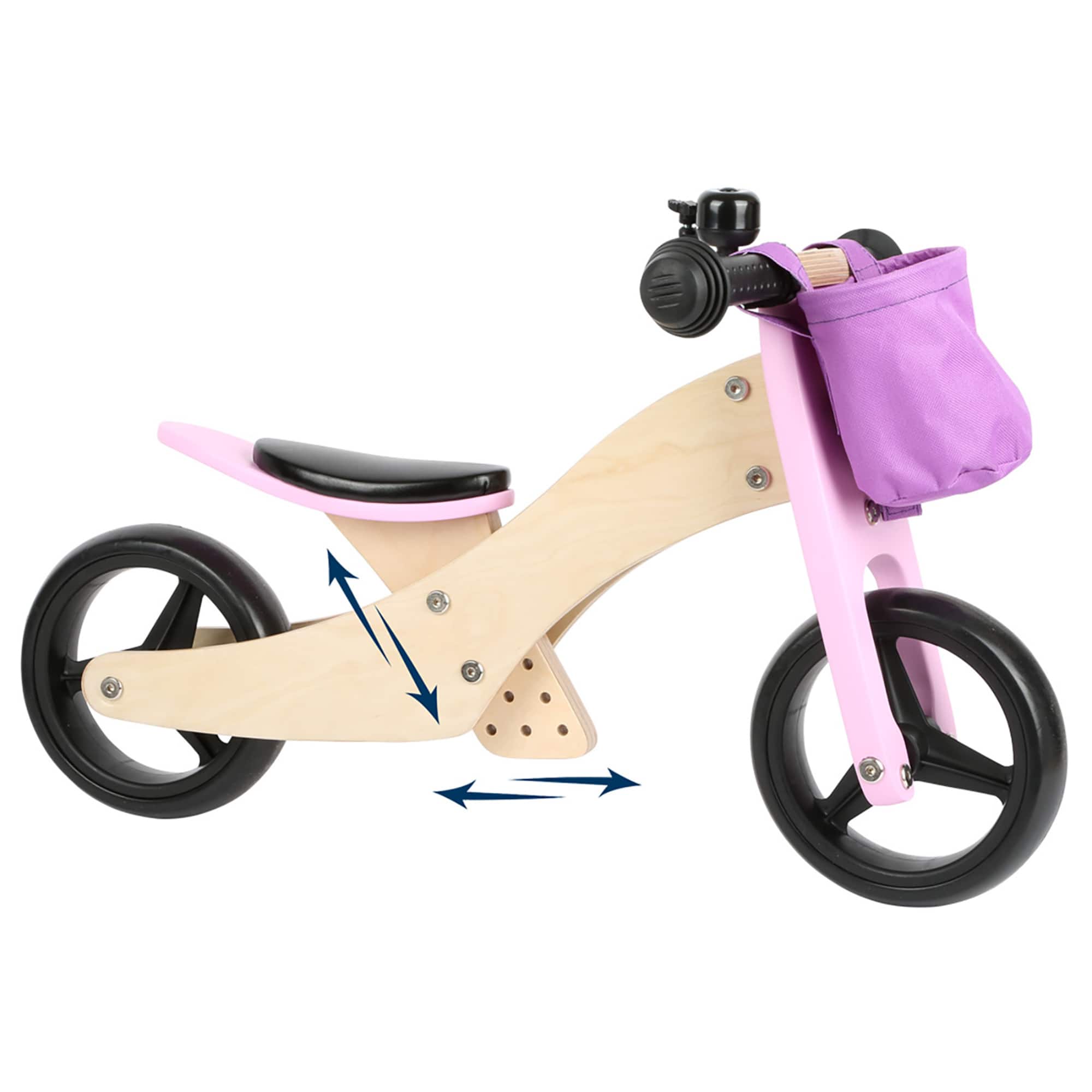 Small Foot Pink Training Balance Bike/Trike 2-in-1
