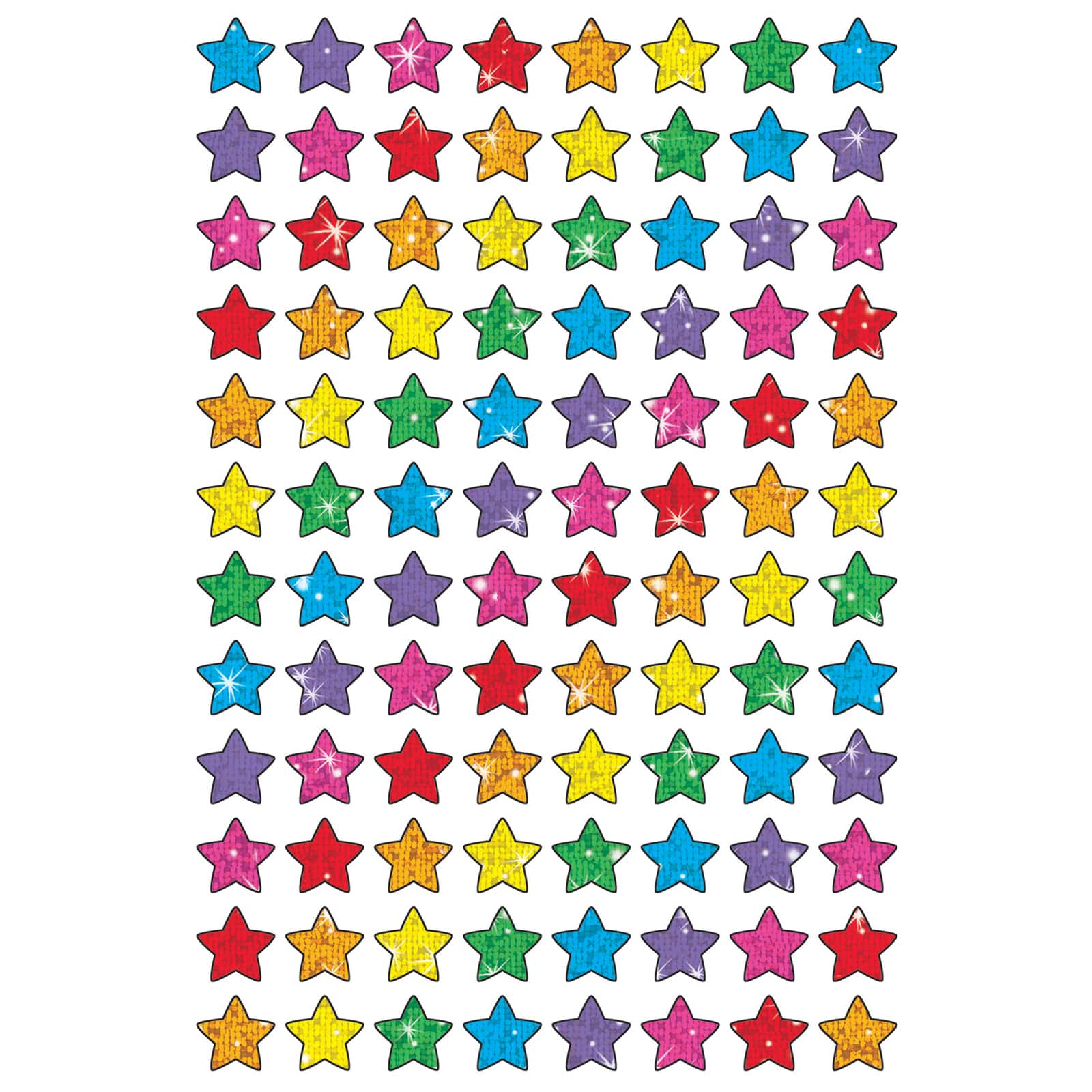 400 ct Trend Enterprises Colorful Sparkle Stars superShapes Stickers 