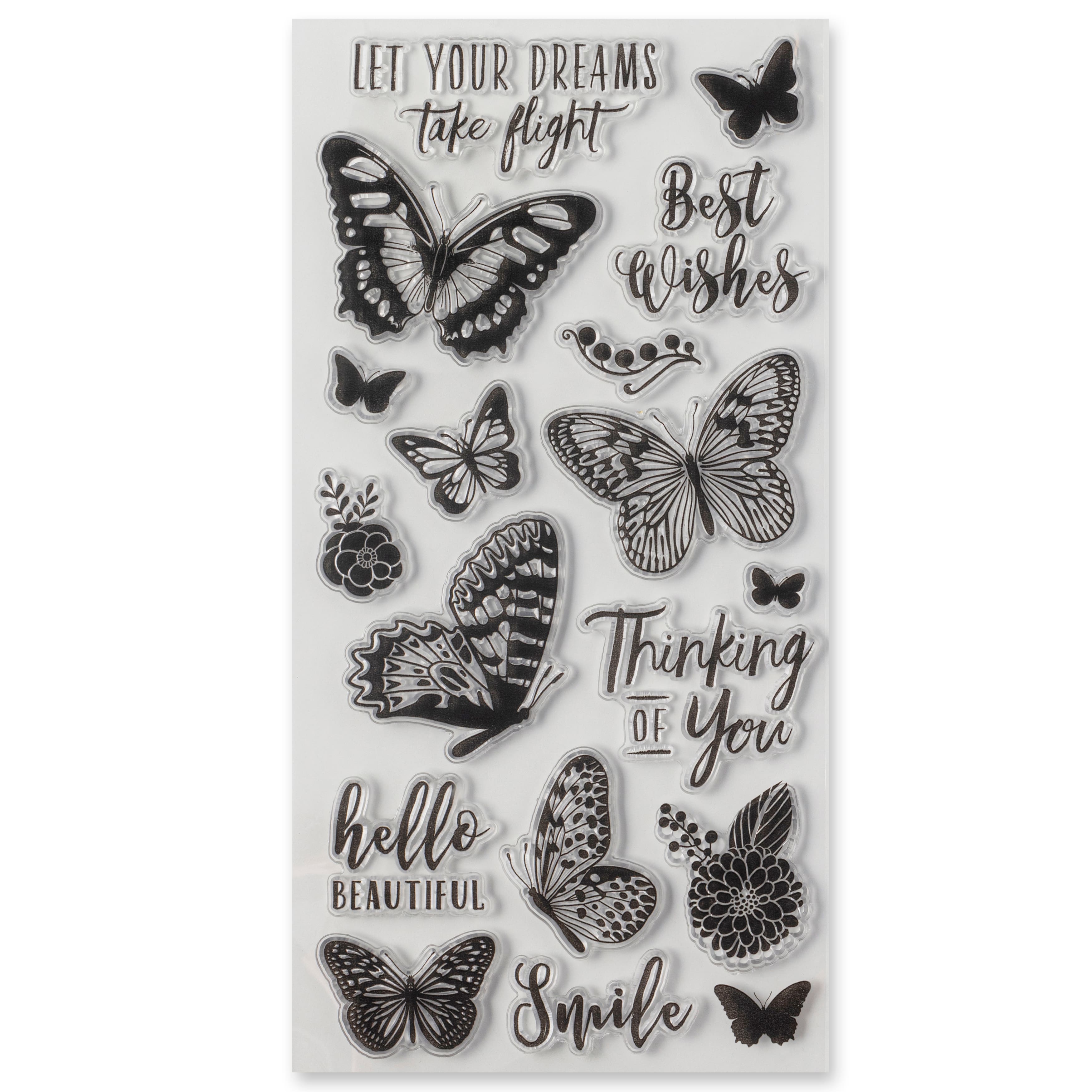 6 Pack: Butterfly Clear Stamps by Recollections™