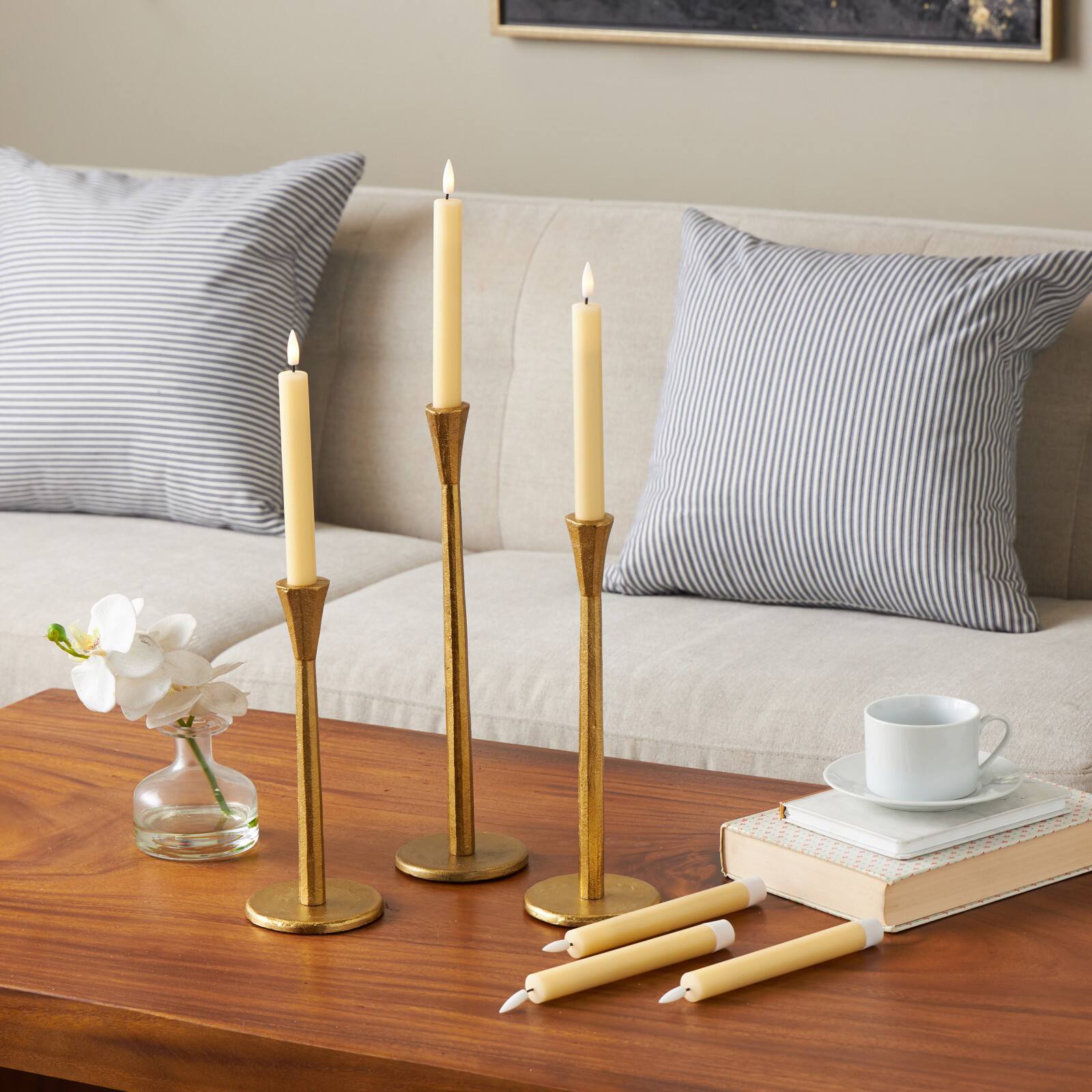 8" Flameless Wax Candles with Remote Control, 6ct.