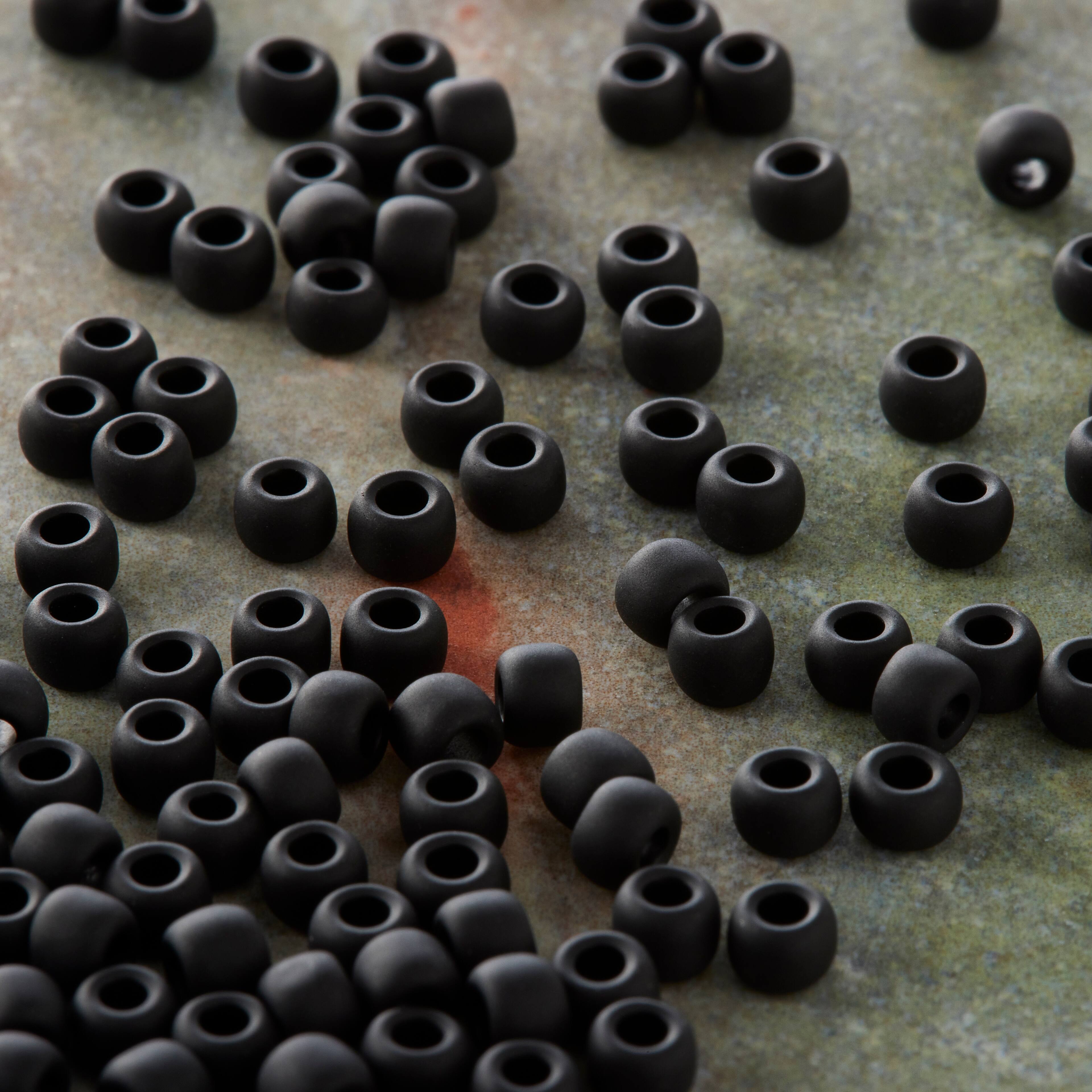 12 Pack: Toho® Matte Black Japanese Glass Beads, 6/0