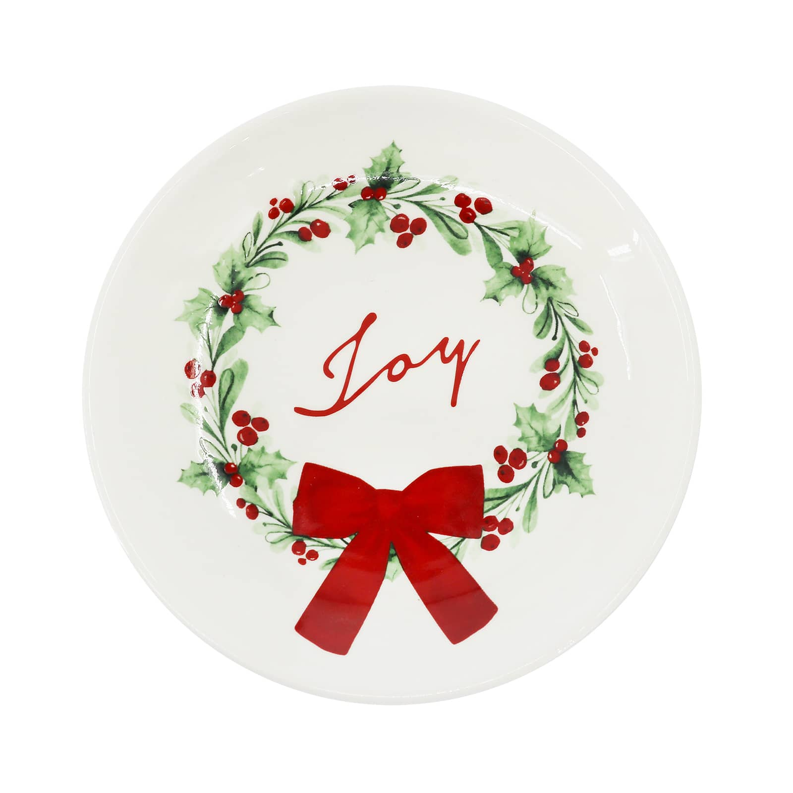 Assorted 6.5&#x22; White Ceramic Christmas Plate by Ashland&#xAE;