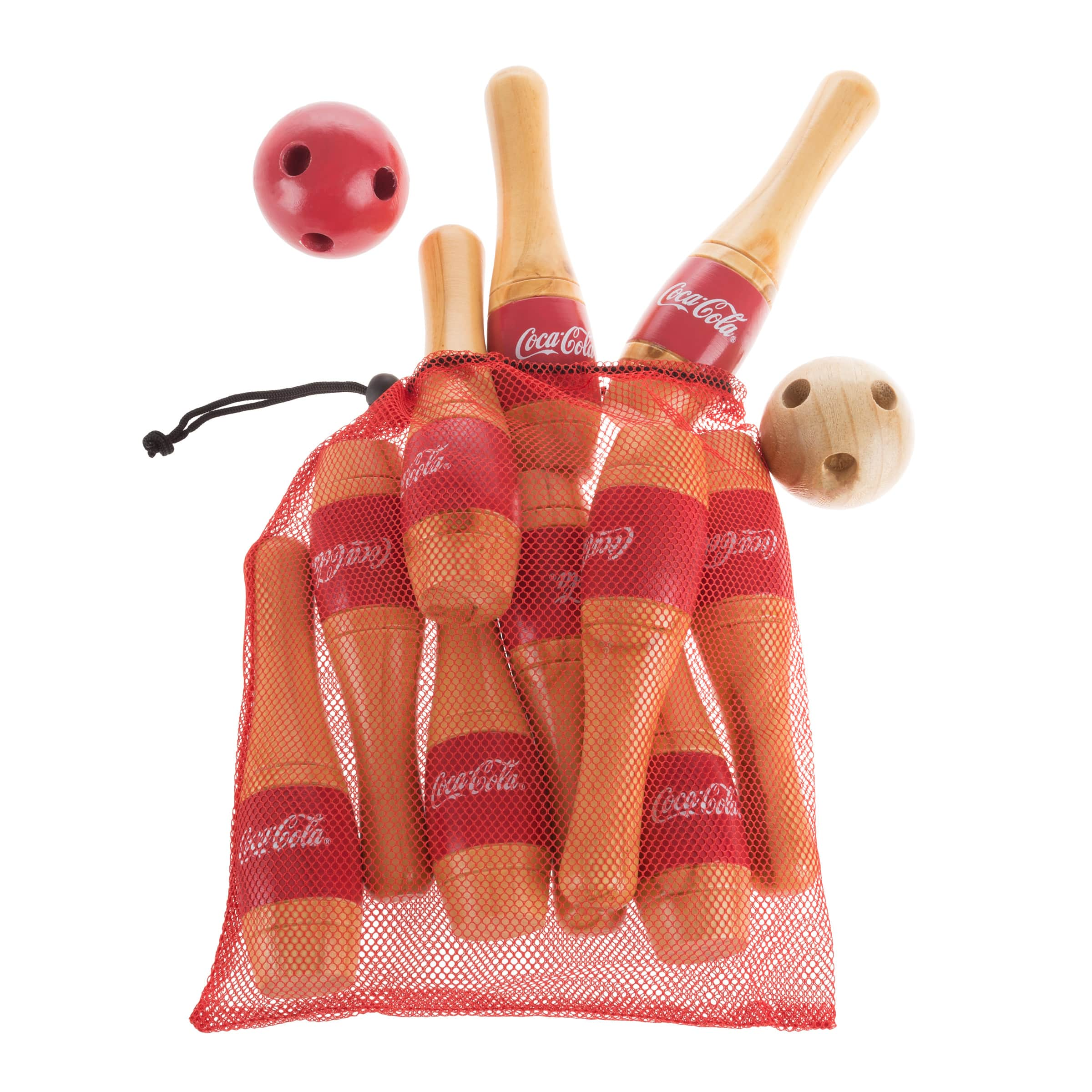 Toy Time Coca-Cola Indoor &#x26; Outdoor Wooden Bowling Set