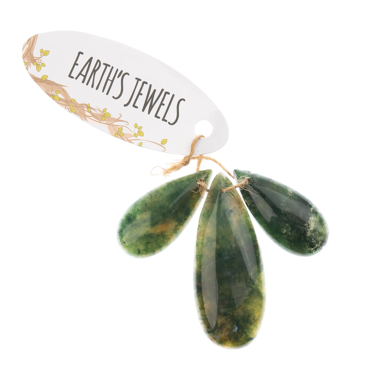 John Bead Earth’s Jewels Natural Stone Teardrop Pendant Slices